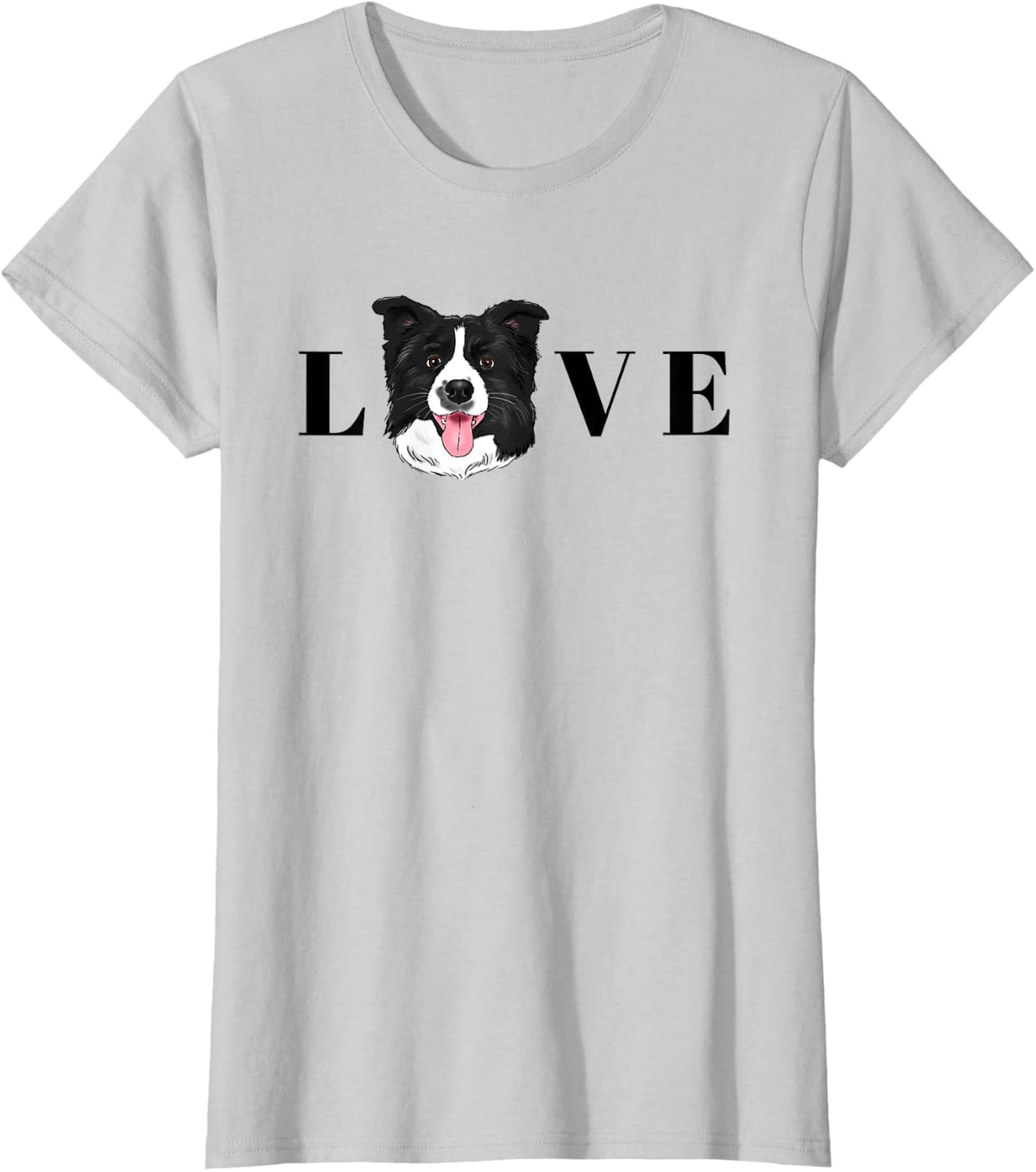 Border Collie Lover, Border Collie Gift, Border Collie Mom T-Shirt - Silver Grey