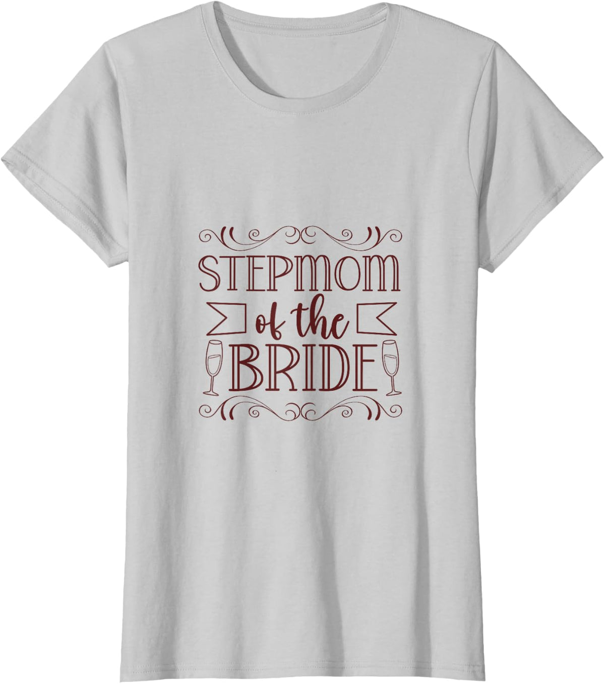 Wedding - Stepmom of the Bride T-Shirt - Silver Grey
