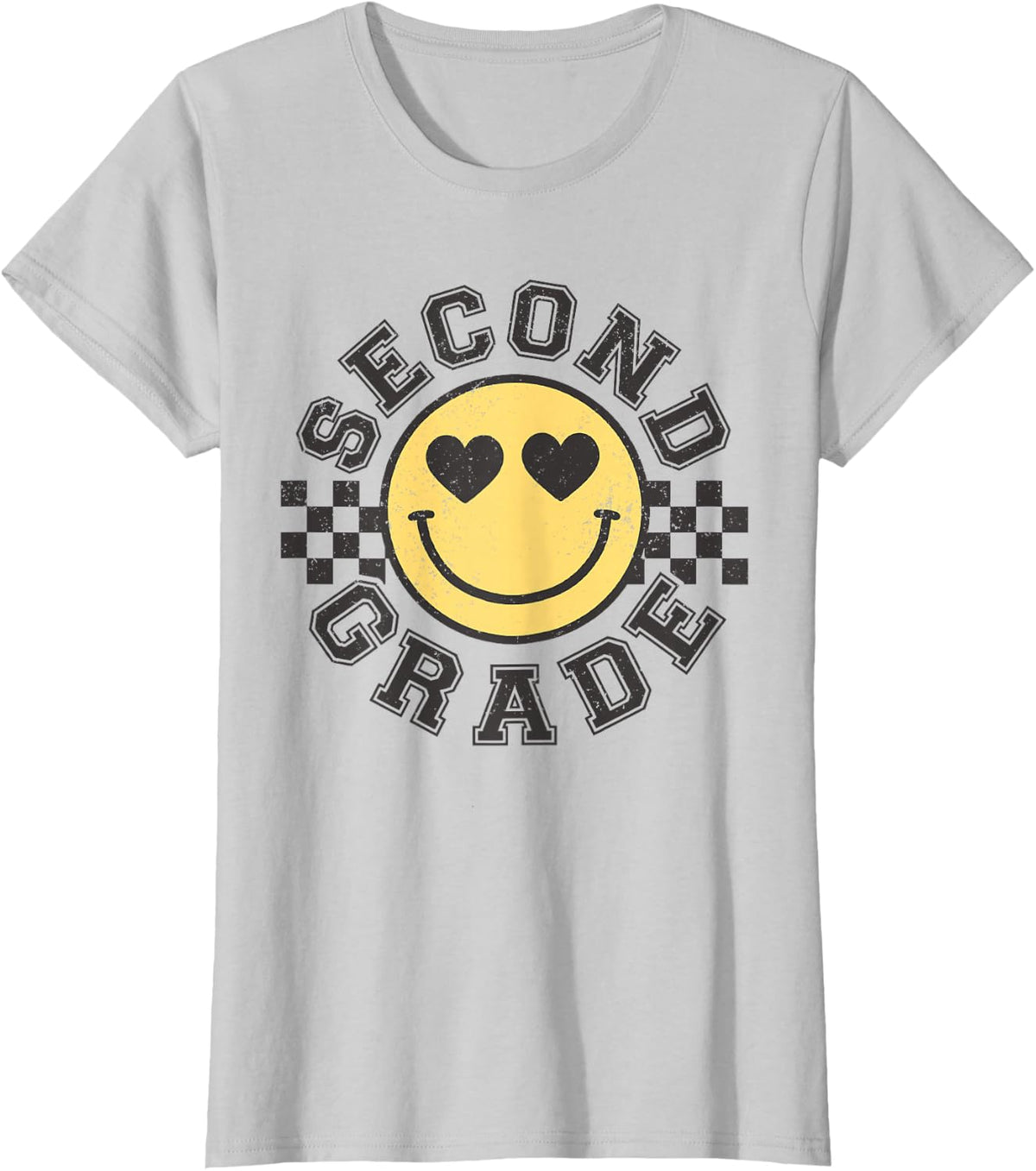 Retro Groovy Second Grade Shirt Teacher Tee Back to School 2nd Grade T-Shirt - Silver Grey