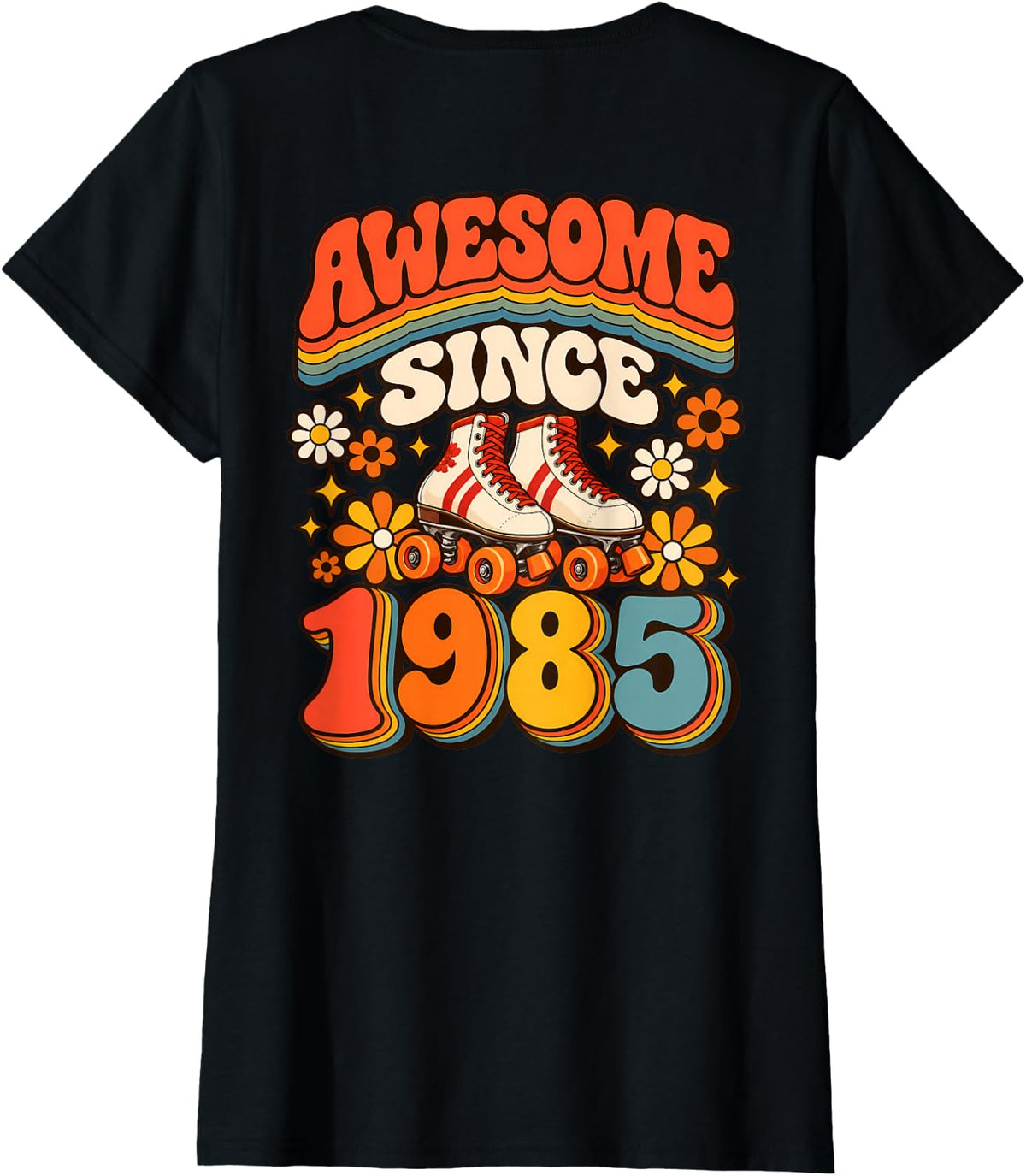 BACK-41 Birthday Decorations 41yr Awesome 1985 41st Birthday T-Shirt - Black
