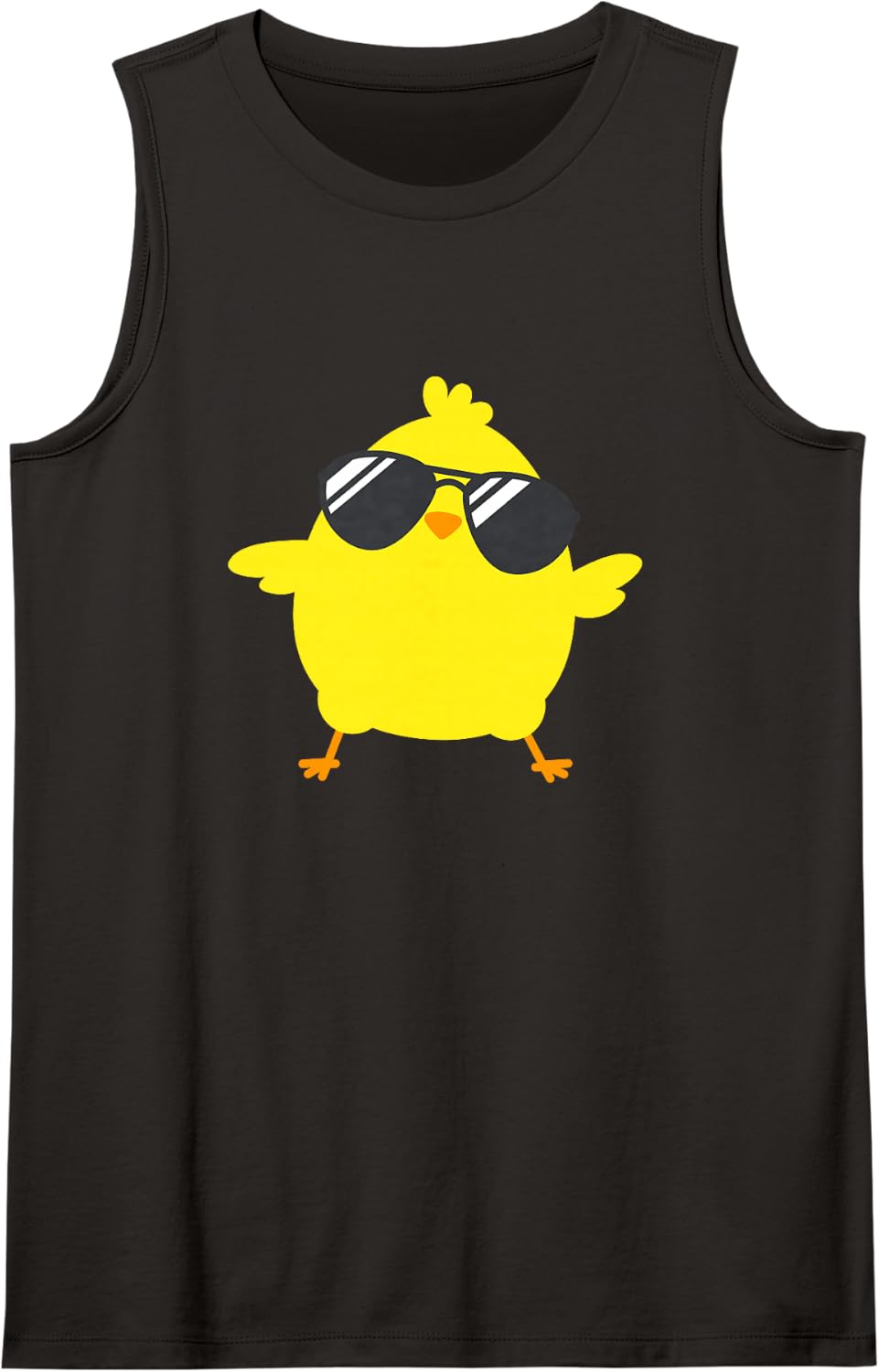 Cool Yellow Chick Sunglasses Funny Farm Animal Chicken Lover Sleeveless Tank Top - Black