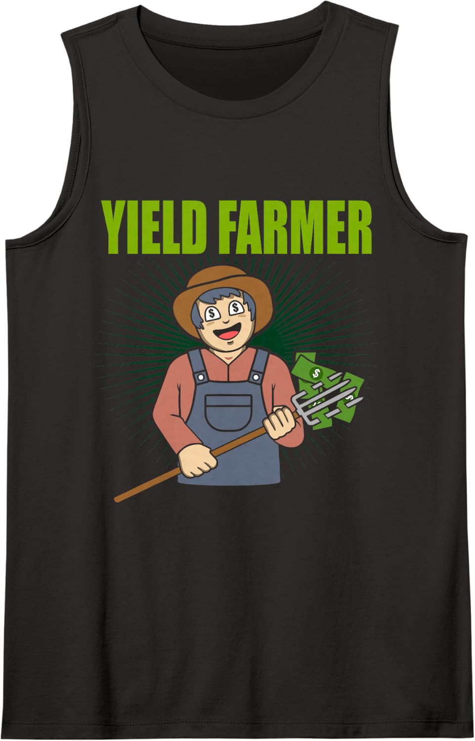 Yield Farmer DeFi Decentralized Finance Sleeveless Tank Top - Black