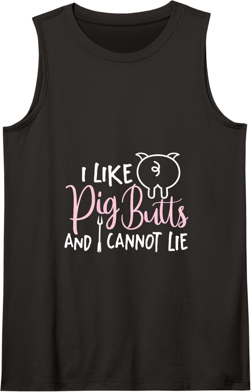 I Like Pig Butts Grilling Gift for Grill Master Butcher Tank Top - Black
