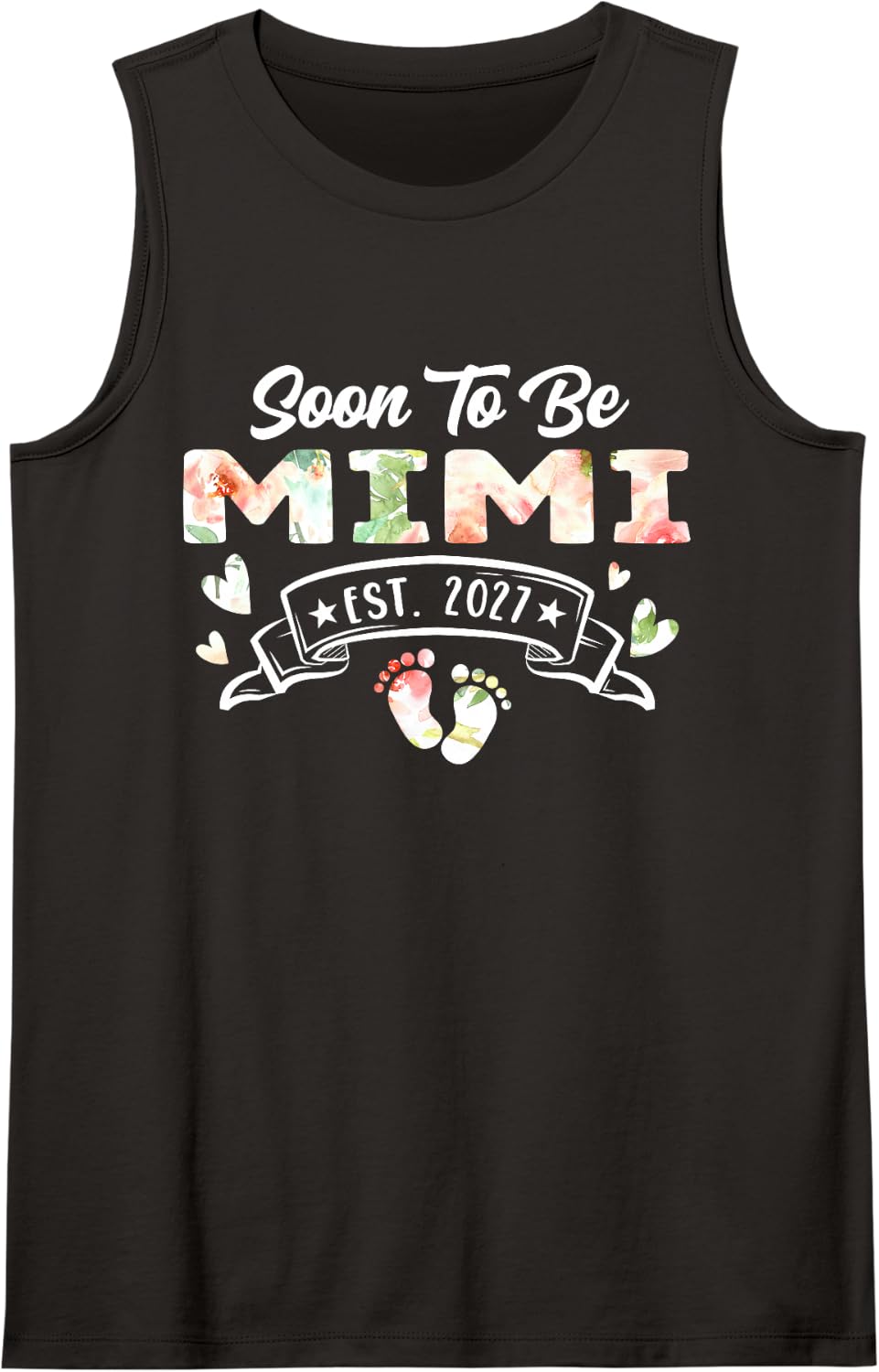 Soon to Be Mimi Est 2027 Sleeveless Tank Top - Black