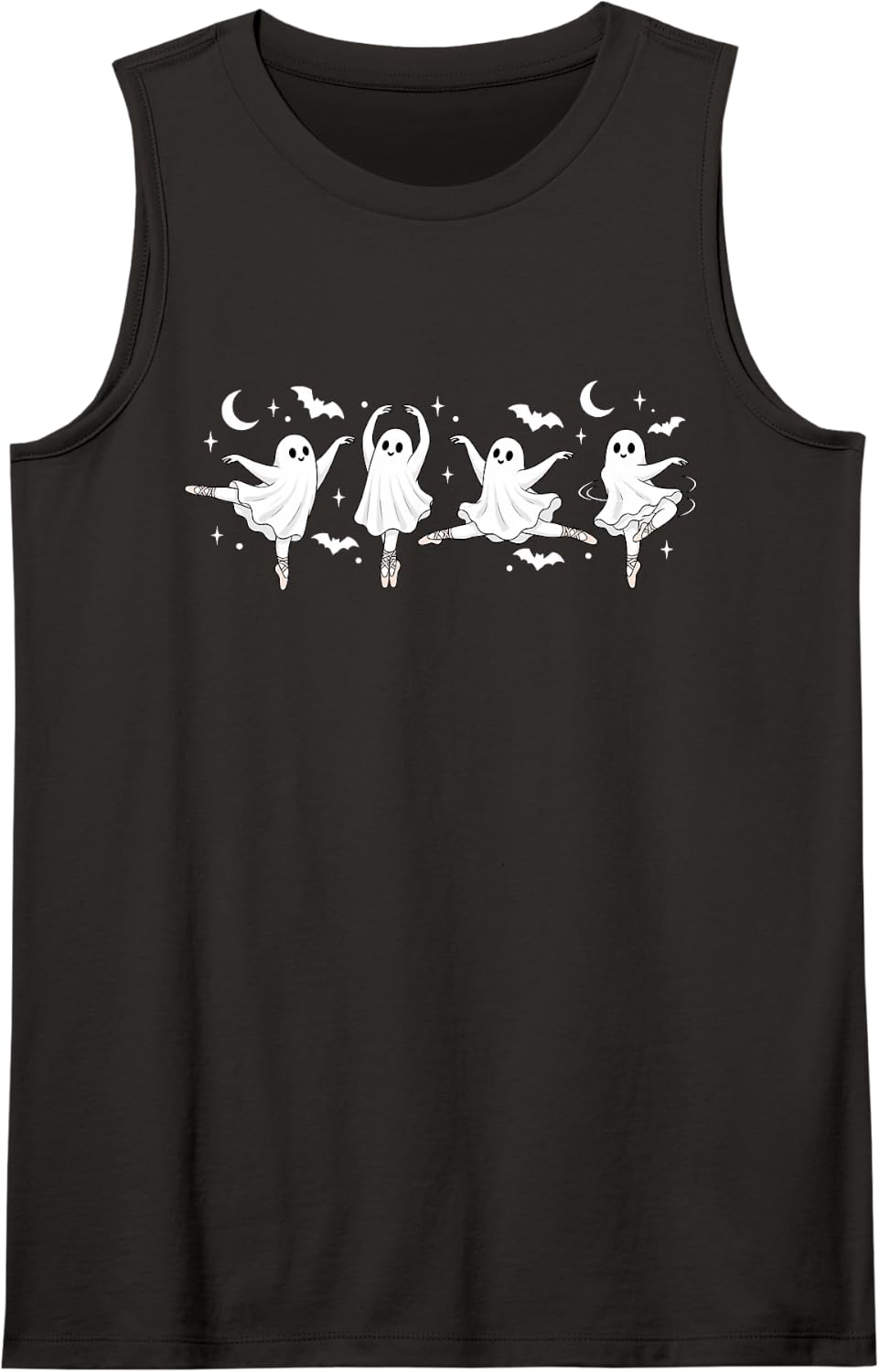 Ghost Ballerinas Ballet Dance Halloween Costume Girls Women Sleeveless Tank Top - Black