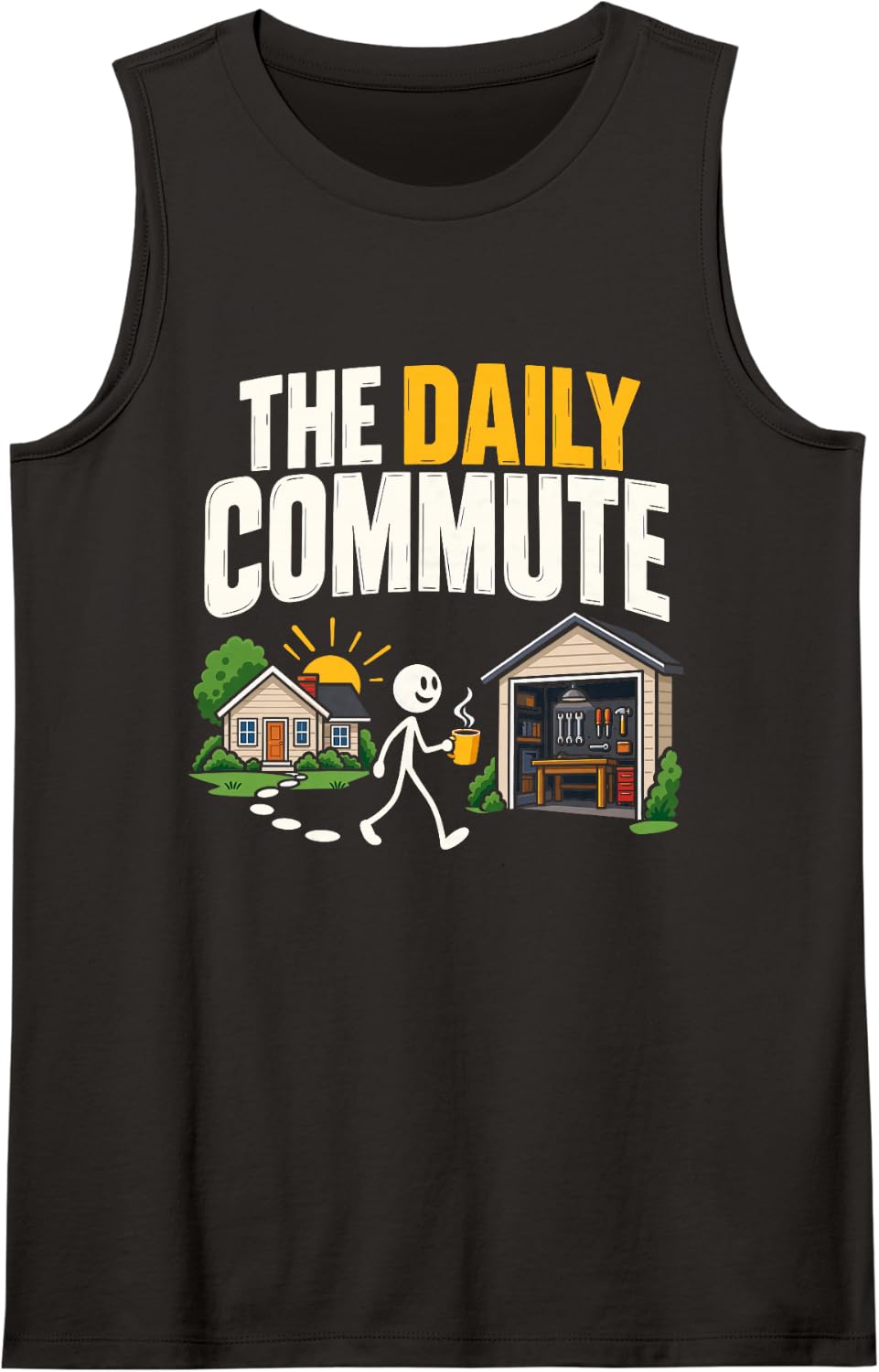 Backyard Chicken Keeper Daily Commute Humor Sleeveless Tank Top - Black