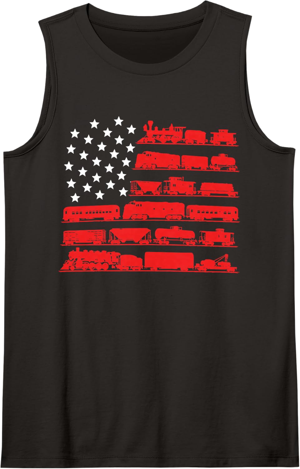 American Model Railway Hobby Train Collector Railroad Sleeveless Tank Top - Black