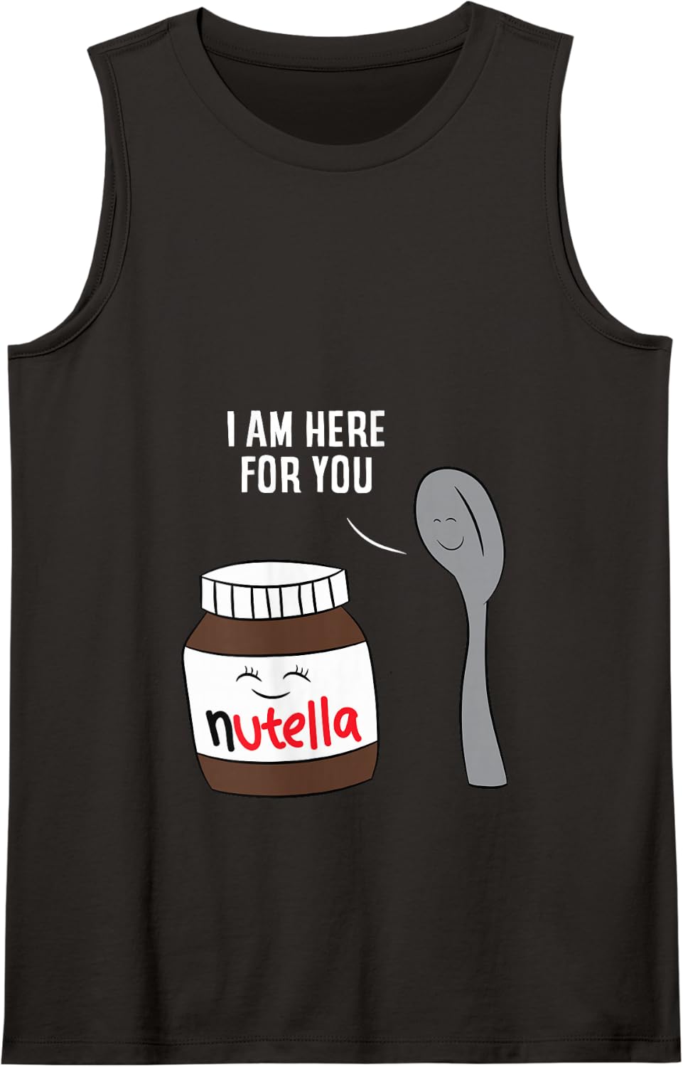 Valentine Nutella Men's Couple/Partner Gifts Tank Top - Black