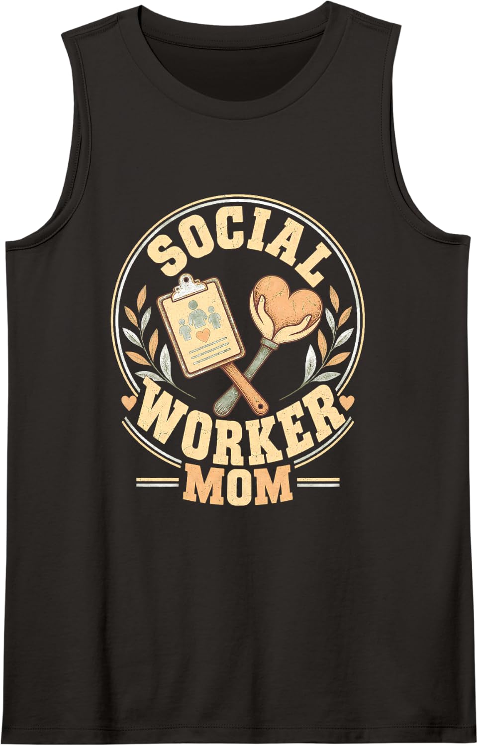Social Worker Mom Social Work Social Workers School Social Sleeveless Tank Top - Black