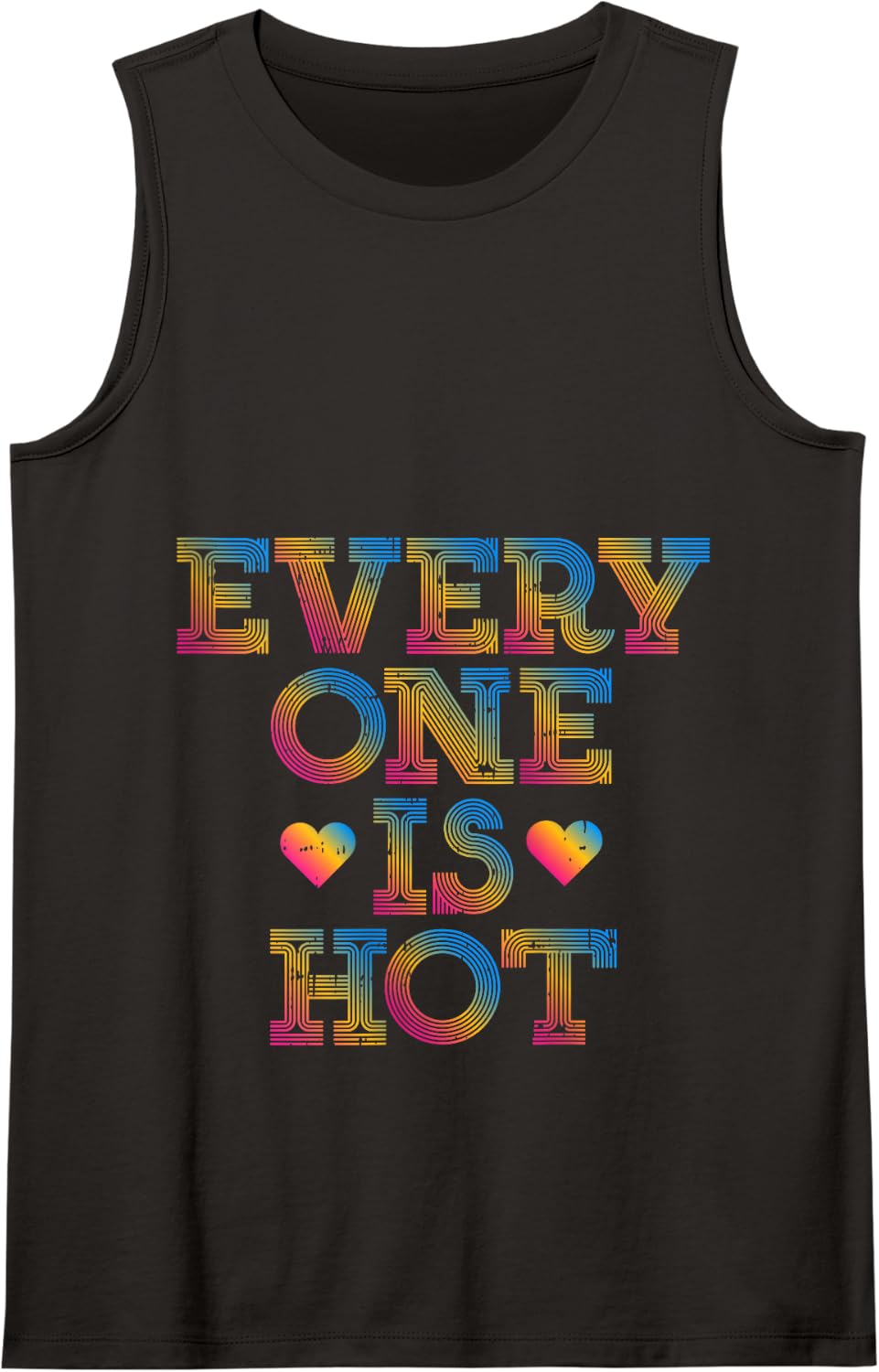 Pansexual Everyone is Hot Pan Pride LGBTQ Cool LGBT Gift Tank Top - Black