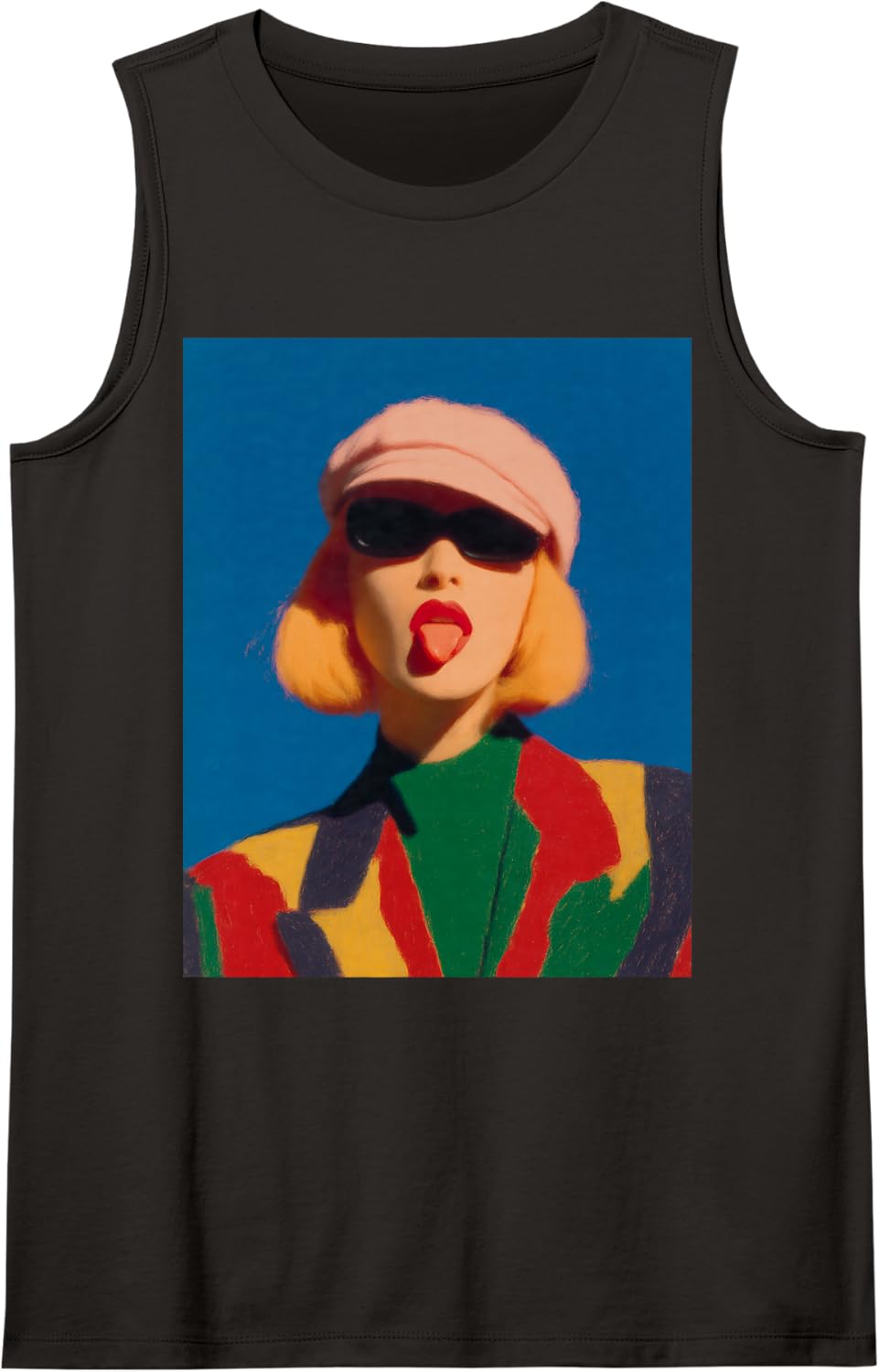 Designer Feminine Fashion Sleeveless Tank Top - Black