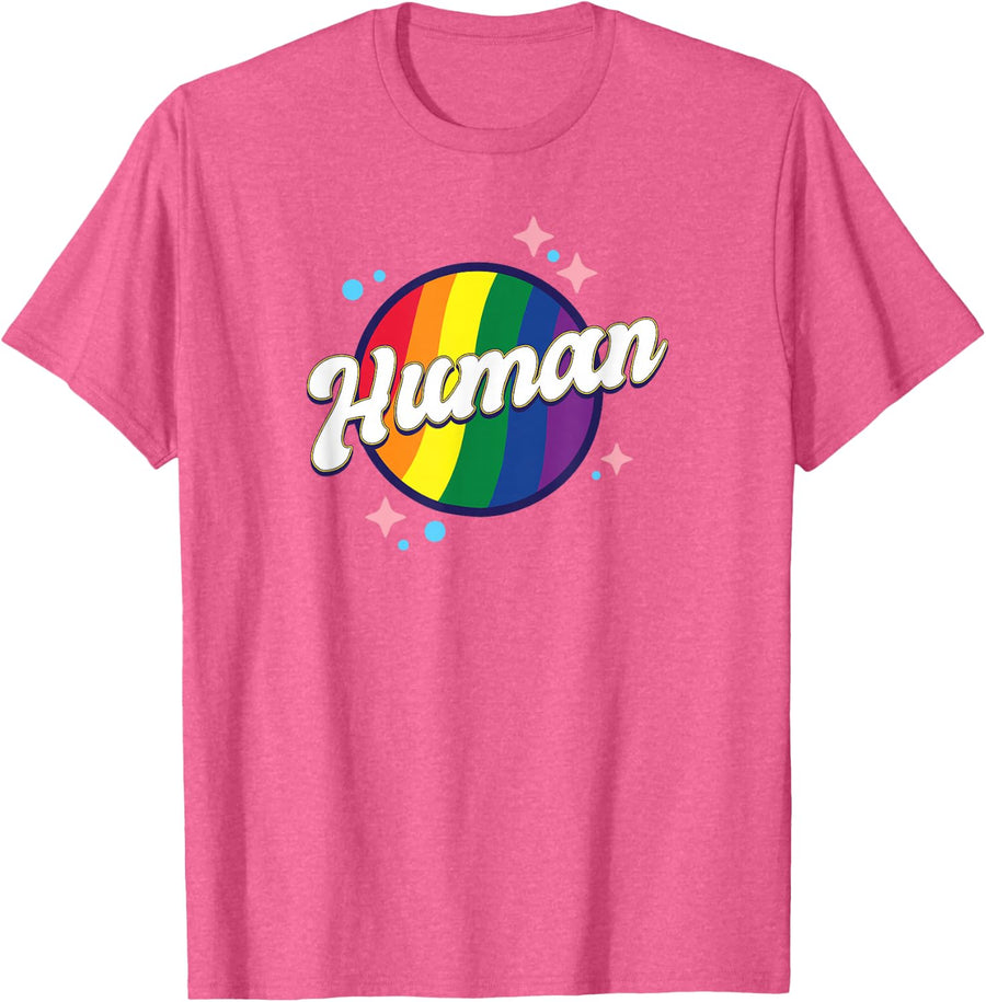 Proud Ally LGBTQ Support Apparel Rainbow Pride T-Shirt - Unisex-Adults - Black - Small - Short Sleeve - V-Neck - Cotton 100%
