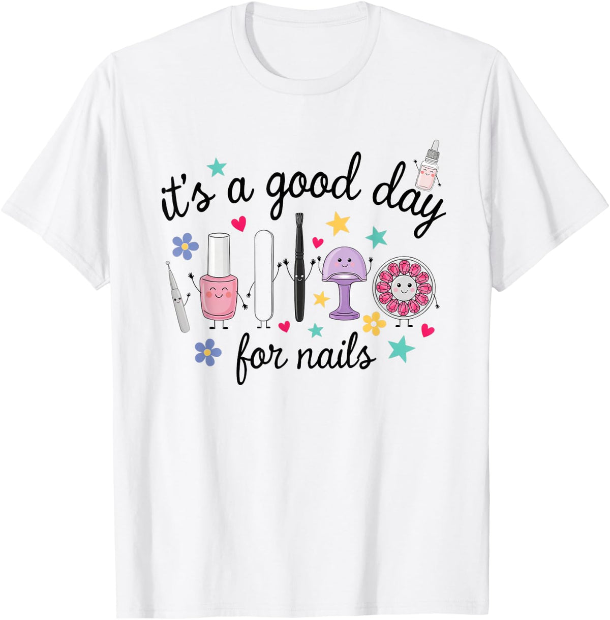 Nail Artist Tech Manicurist Specialist Care Stylist T-Shirt - White