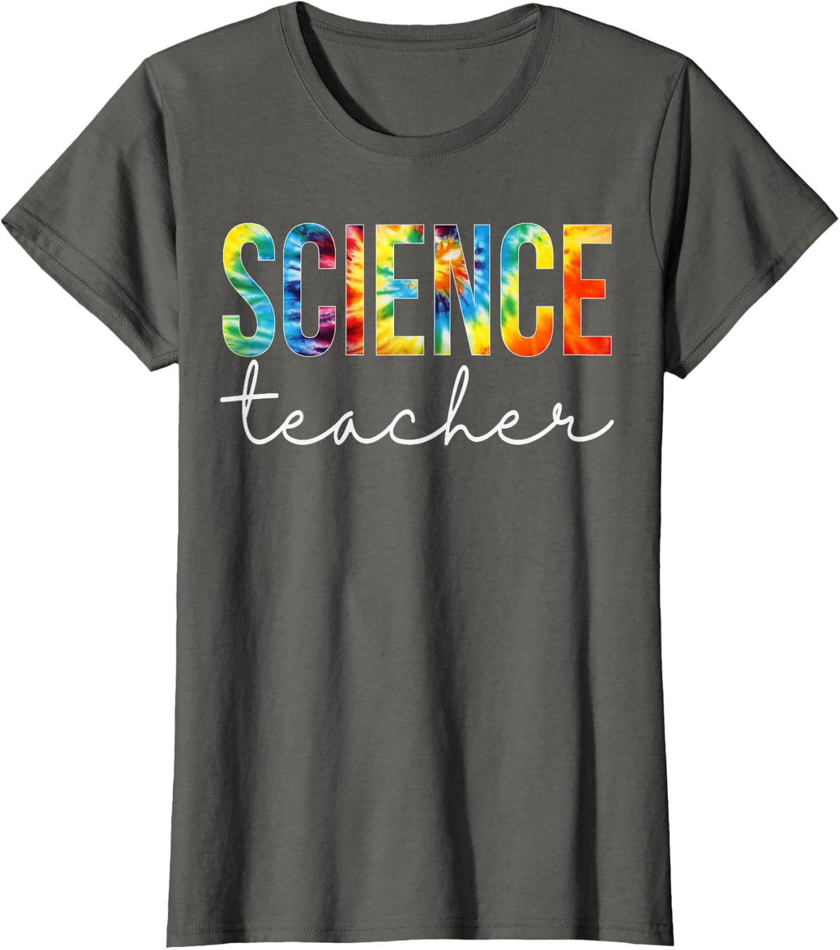 Science Teacher Tie Dye Appreciation Day Back To School T-Shirt - Asphalt Grey