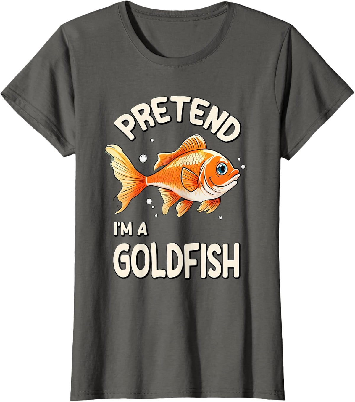 Pretend I'm A Goldfish T-Shirt - Asphalt Grey