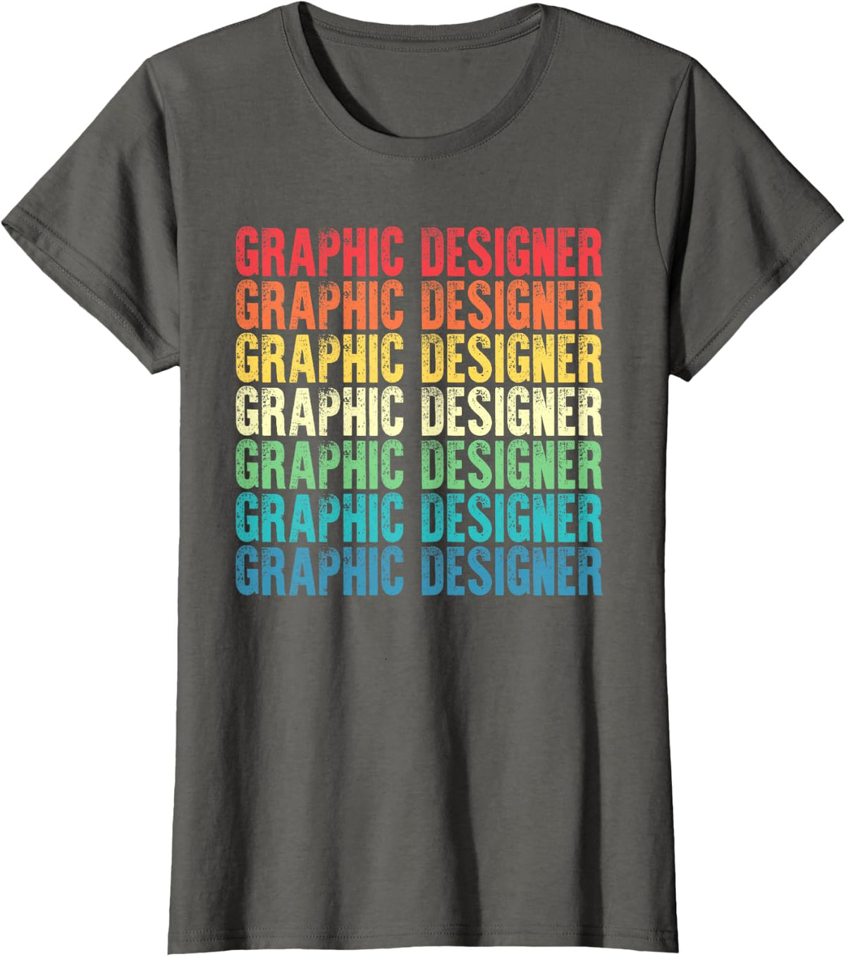Graphic Designer Vintage Style Job T-Shirt - Asphalt Grey