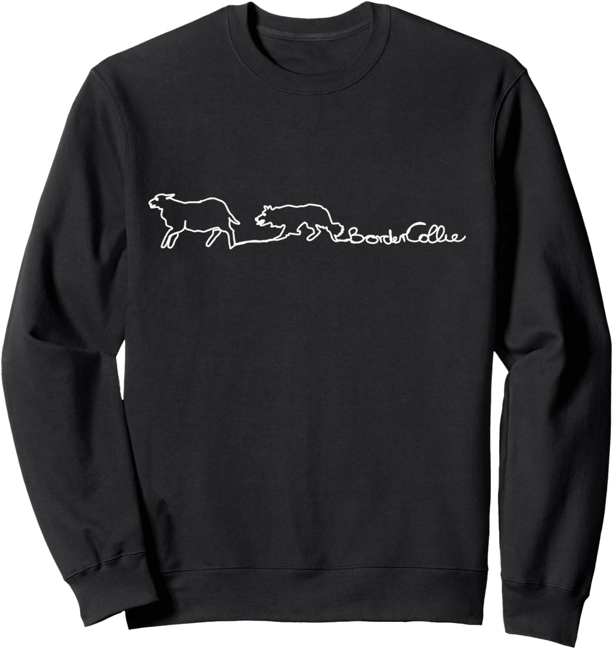 Border Collie Sheep Hut Sweatshirt - Adult Unisex Black