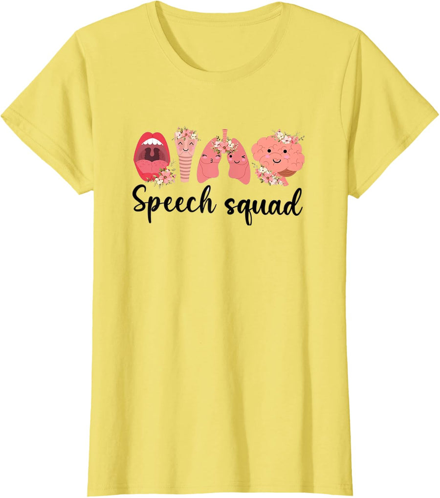 SLP Speech Squad Therapy T-Shirt - Lemon Yellow