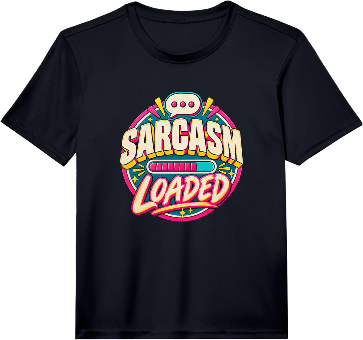 Sarcasm Loaded Funny Quote Humor Lover Sarcastic Saying Performance T-Shirt - Black