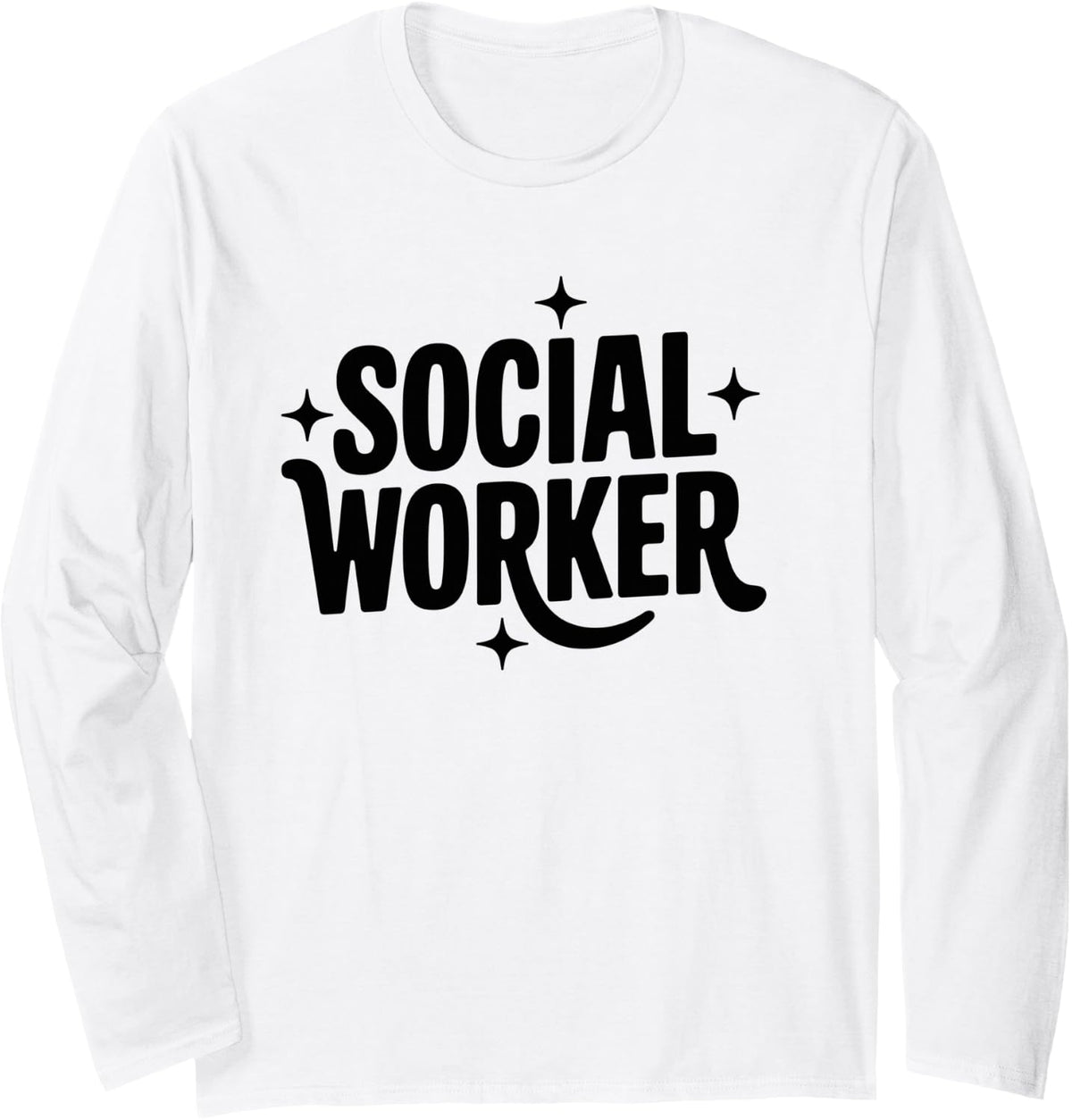 Social Worker Support Long Sleeve T-Shirt - Adult Unisex White