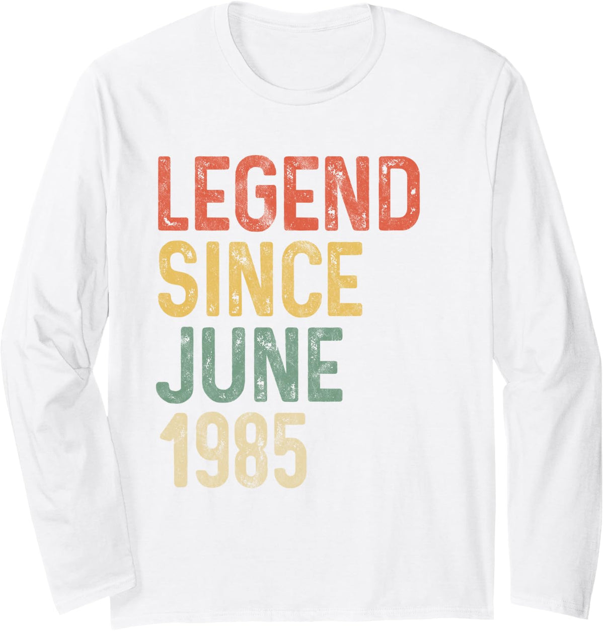 Legend 1985 40th Birthday Gifts for Men Women 40 Year Old Long Sleeve T-Shirt - Adult Unisex White
