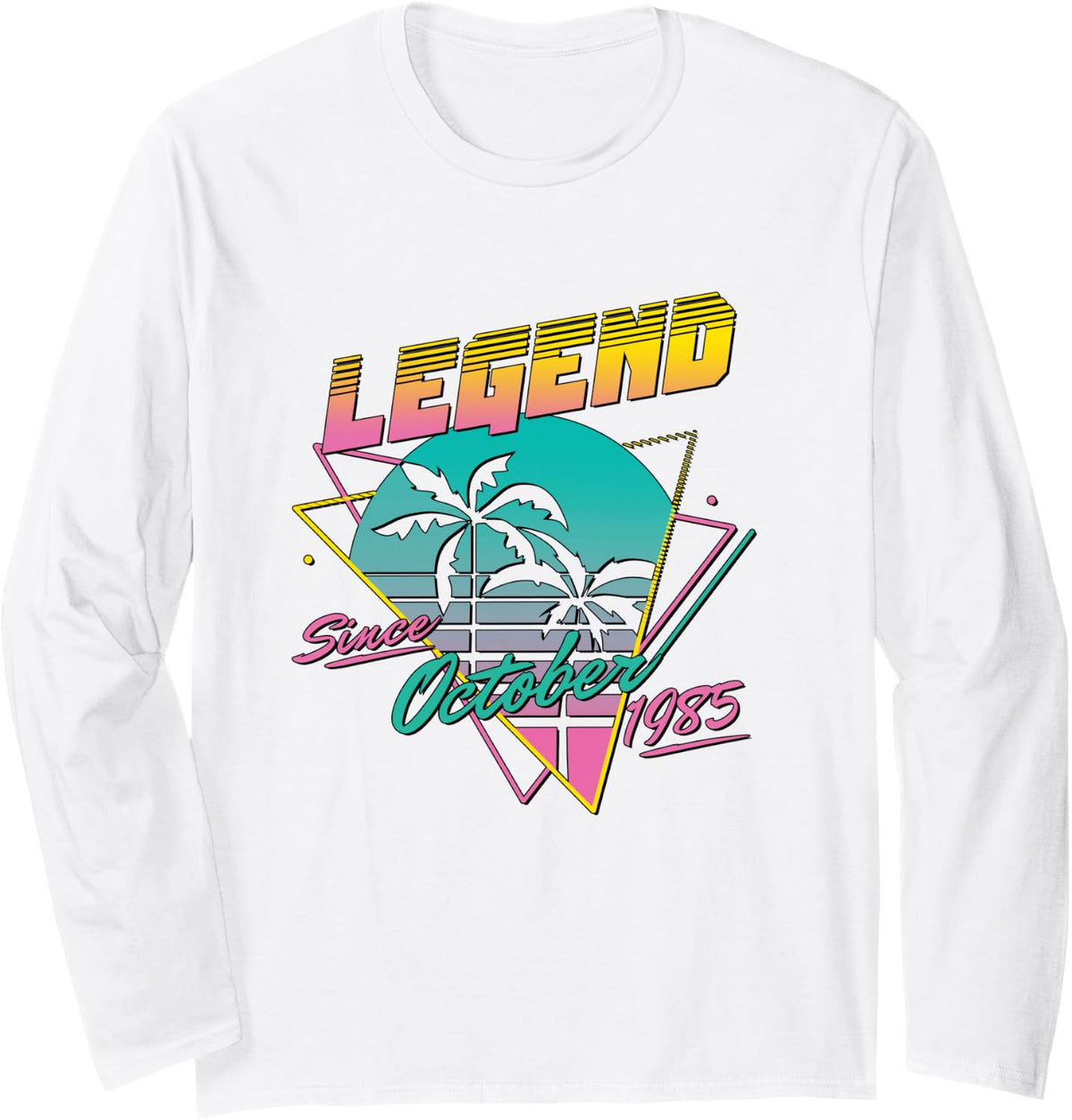 Legend Since October 1985 Long Sleeve T-Shirt - Adult Unisex White
