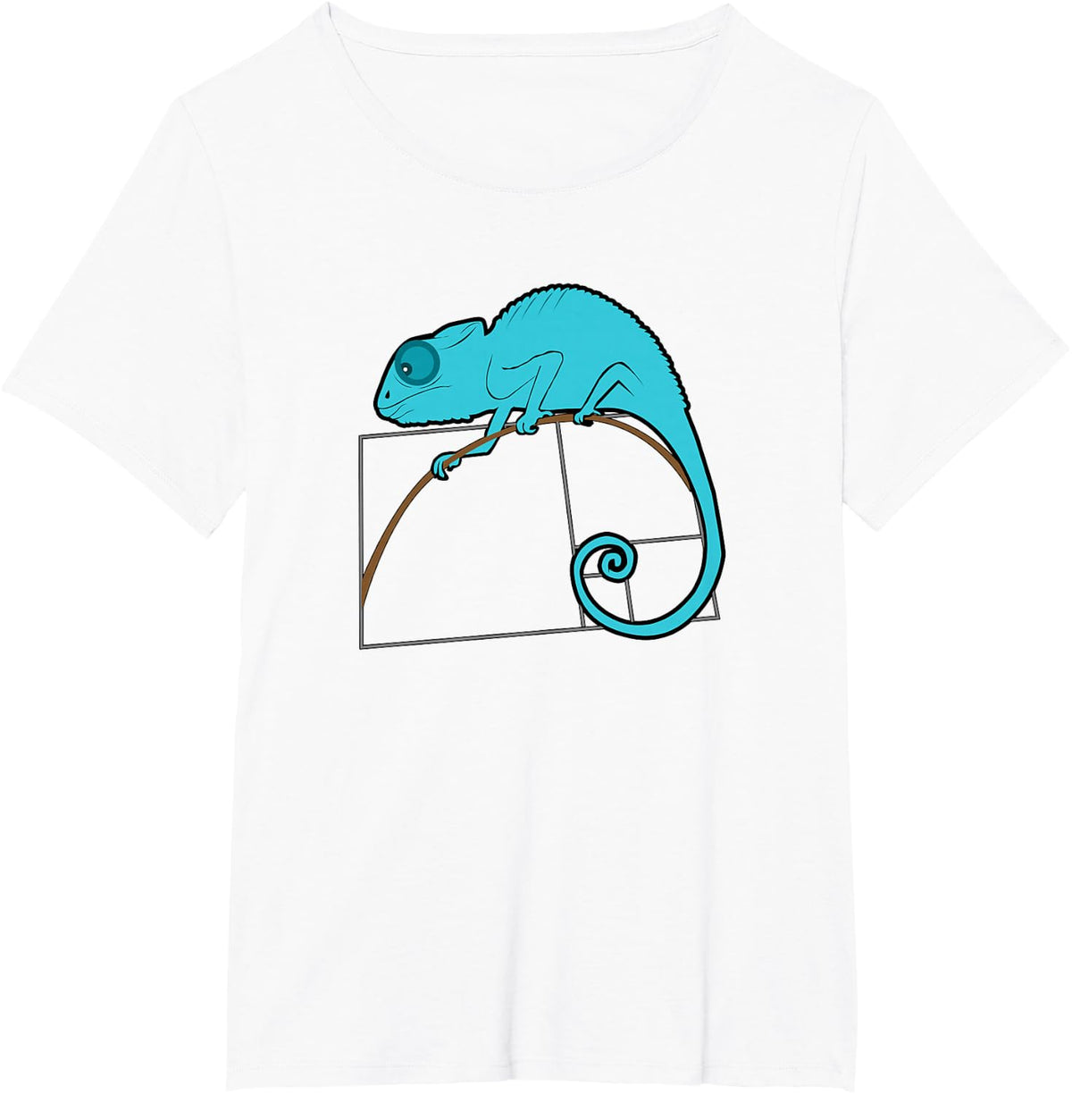 Fibonacci Chameleon T-Shirt - White