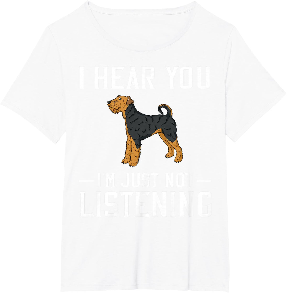 Airedale Terrier Dog Puppy Owner Lover T-Shirt - White