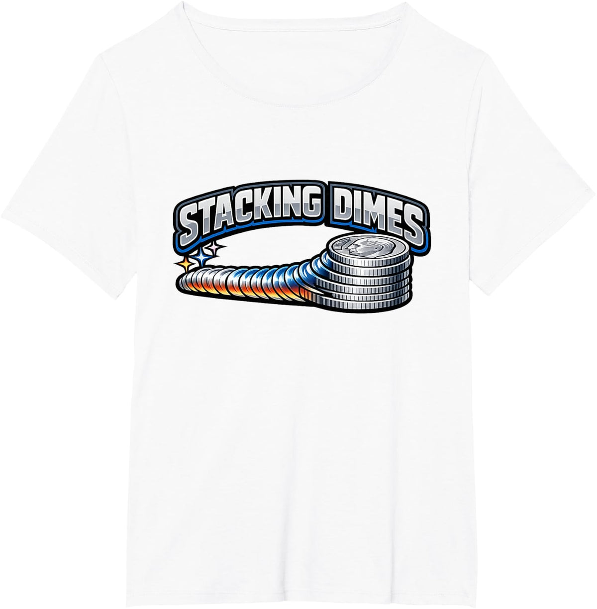 TIG Welder Coin Stack Weld Bead Humor Design T-Shirt - White