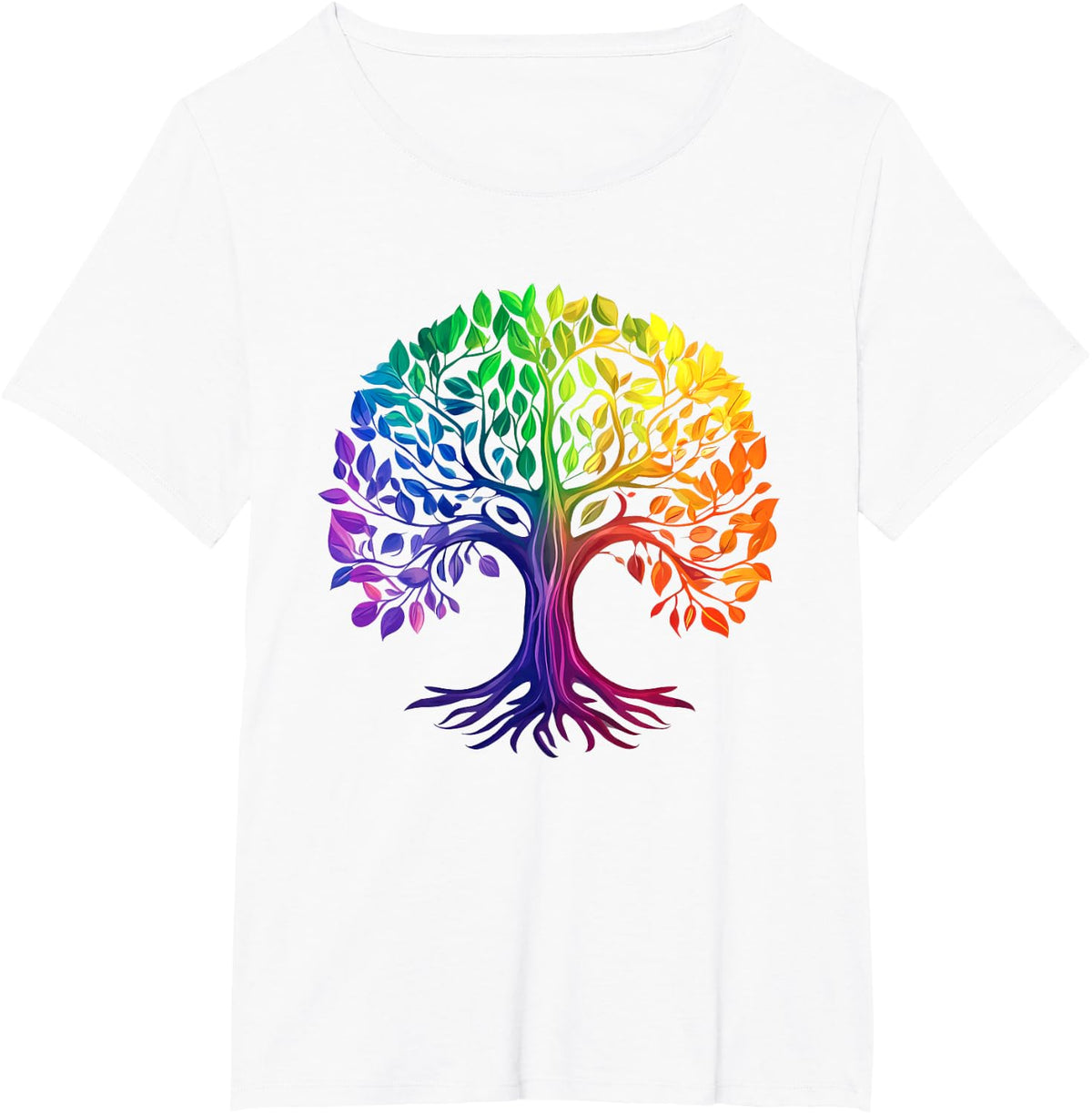 Tree Of Life Rainbow LGBTQ+ Gay Pride Month LGBT Ally T-Shirt - White
