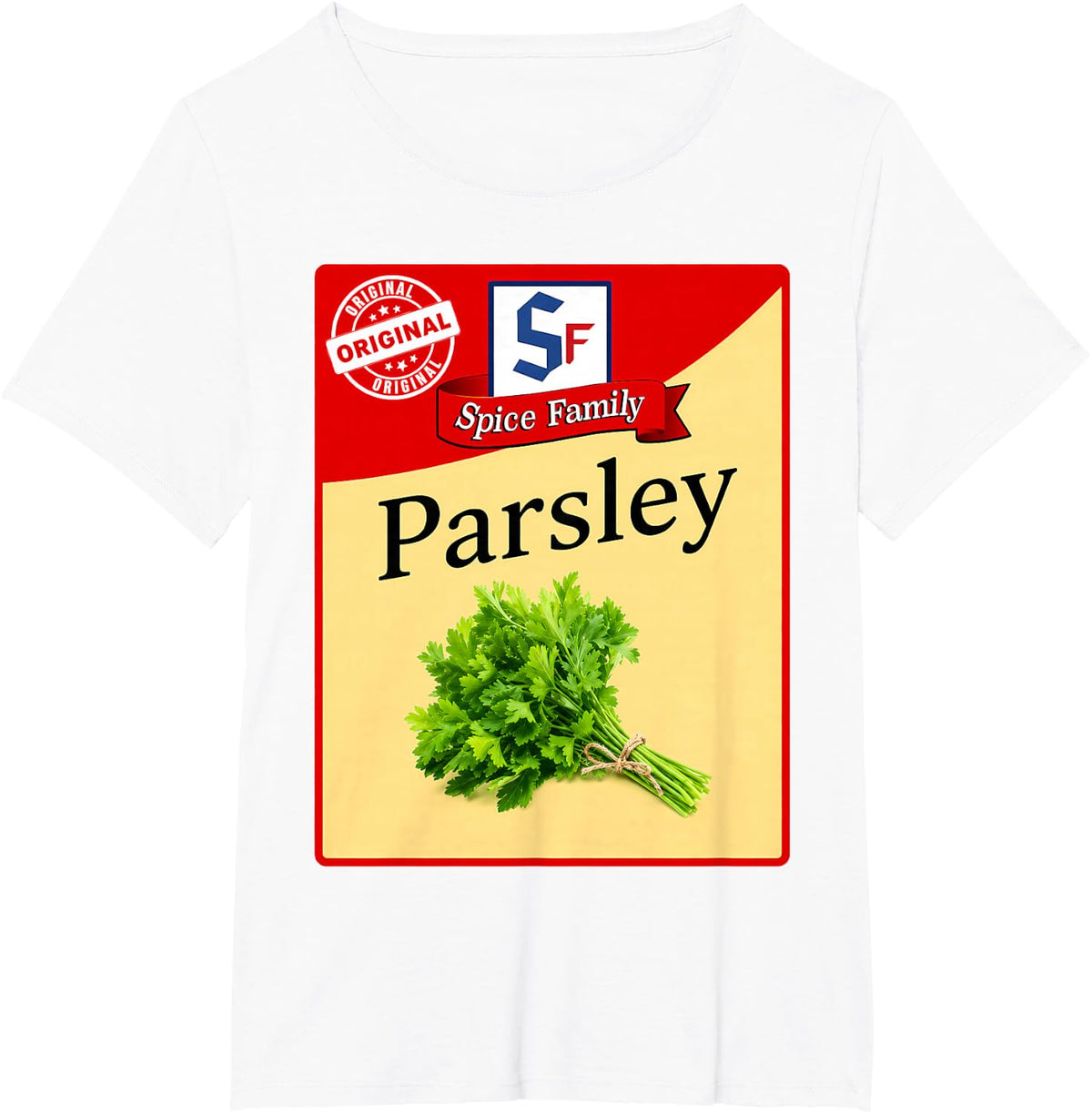 Parsley Spice Family Condiment Family Matching Costume T-Shirt - White