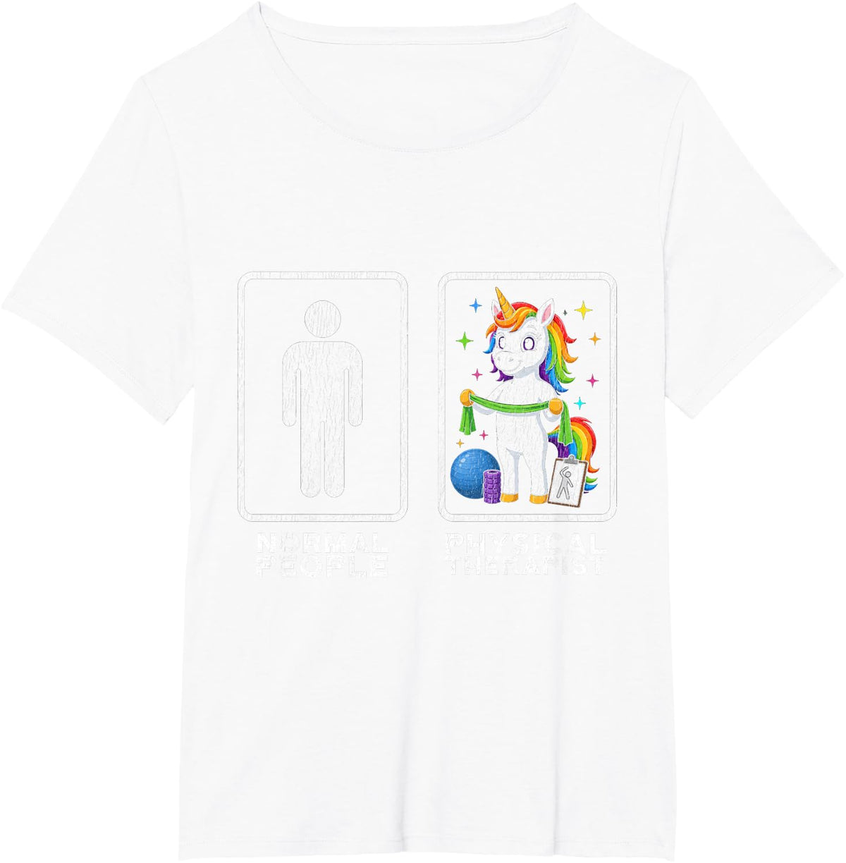 Physical Therapist Unicorn T-Shirt - White