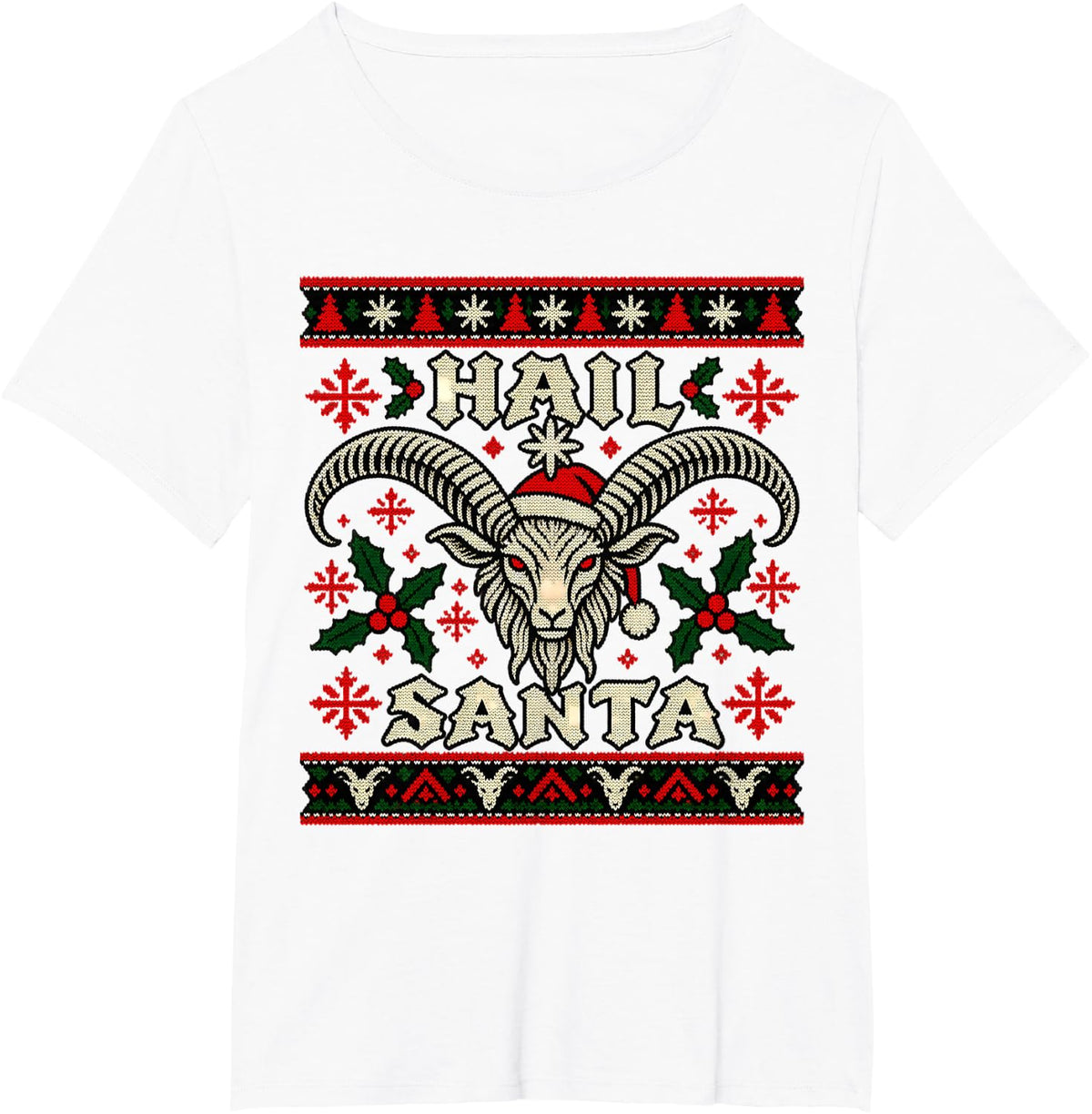 Hail Santa Winter Solstice Yule Pagan Christmas Paganism T-Shirt - White