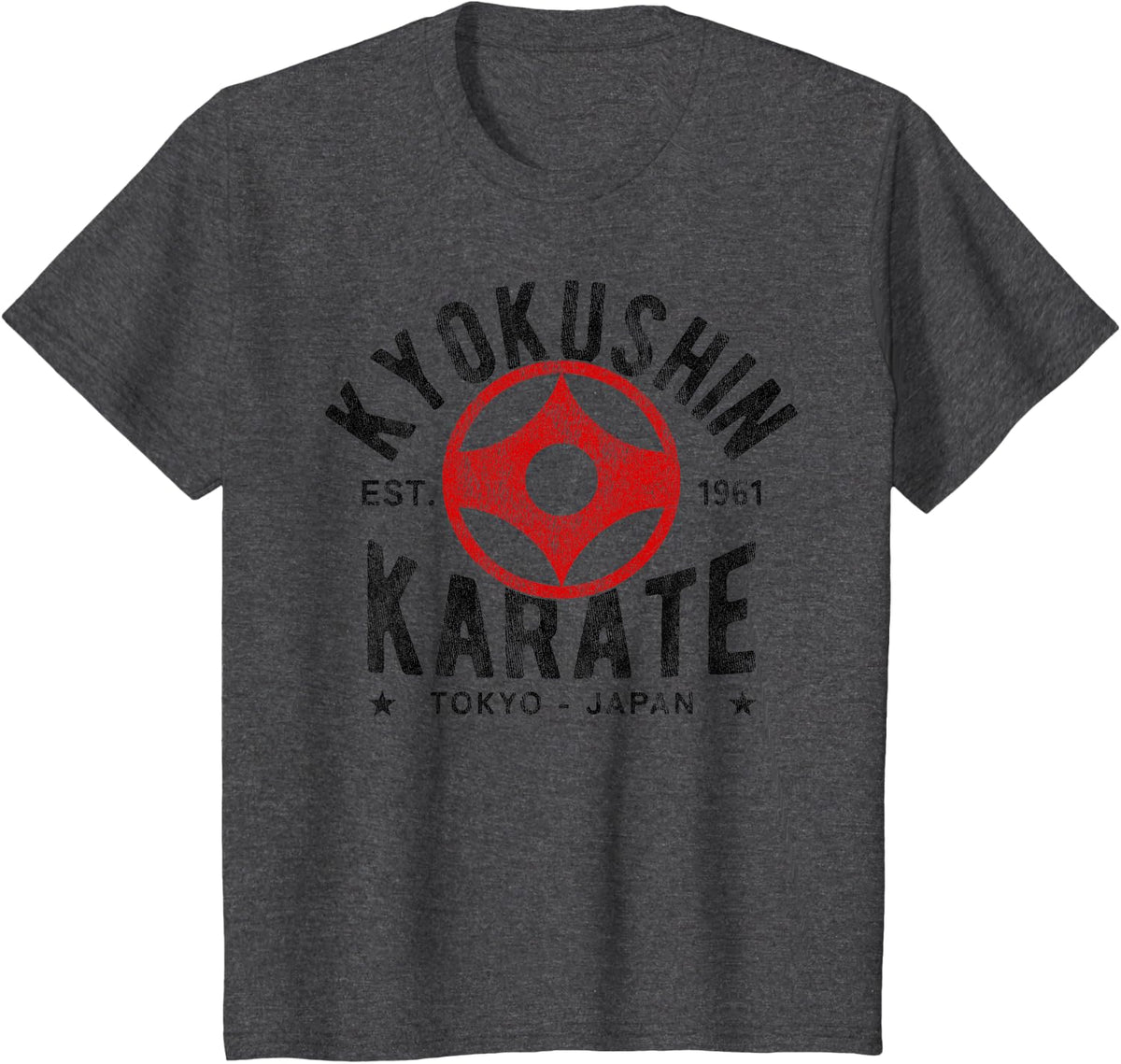 Kyokushin Karate Do Martial Arts Japan Tokyo Vintage T-Shirt - Dark Heather Grey