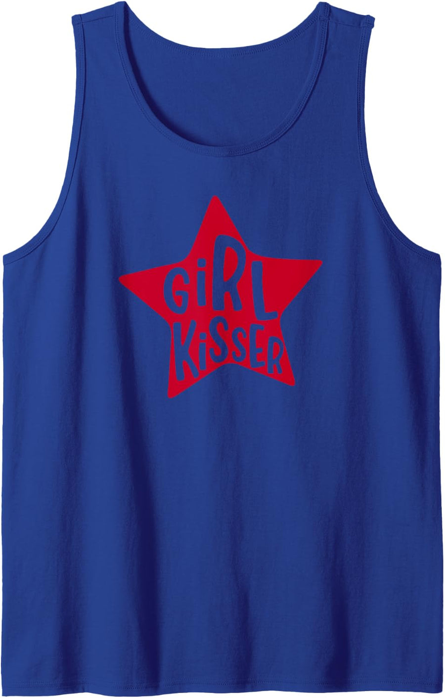 Retro Funny Girl Kisser Heart Love Lesbians LGBT Pride Month Tank Top - Royal Blue