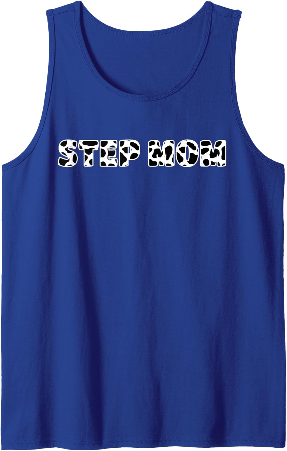 Cow Step Mom Birthday Family Matching Mothers Day Farm Sleeveless Tank Top - Royal Blue