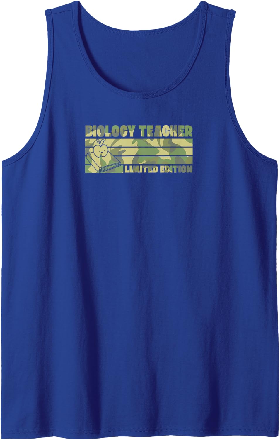 Biology Teacher Limited Edition Retro 70s Style Teacher Sleeveless Tank Top - Royal Blue