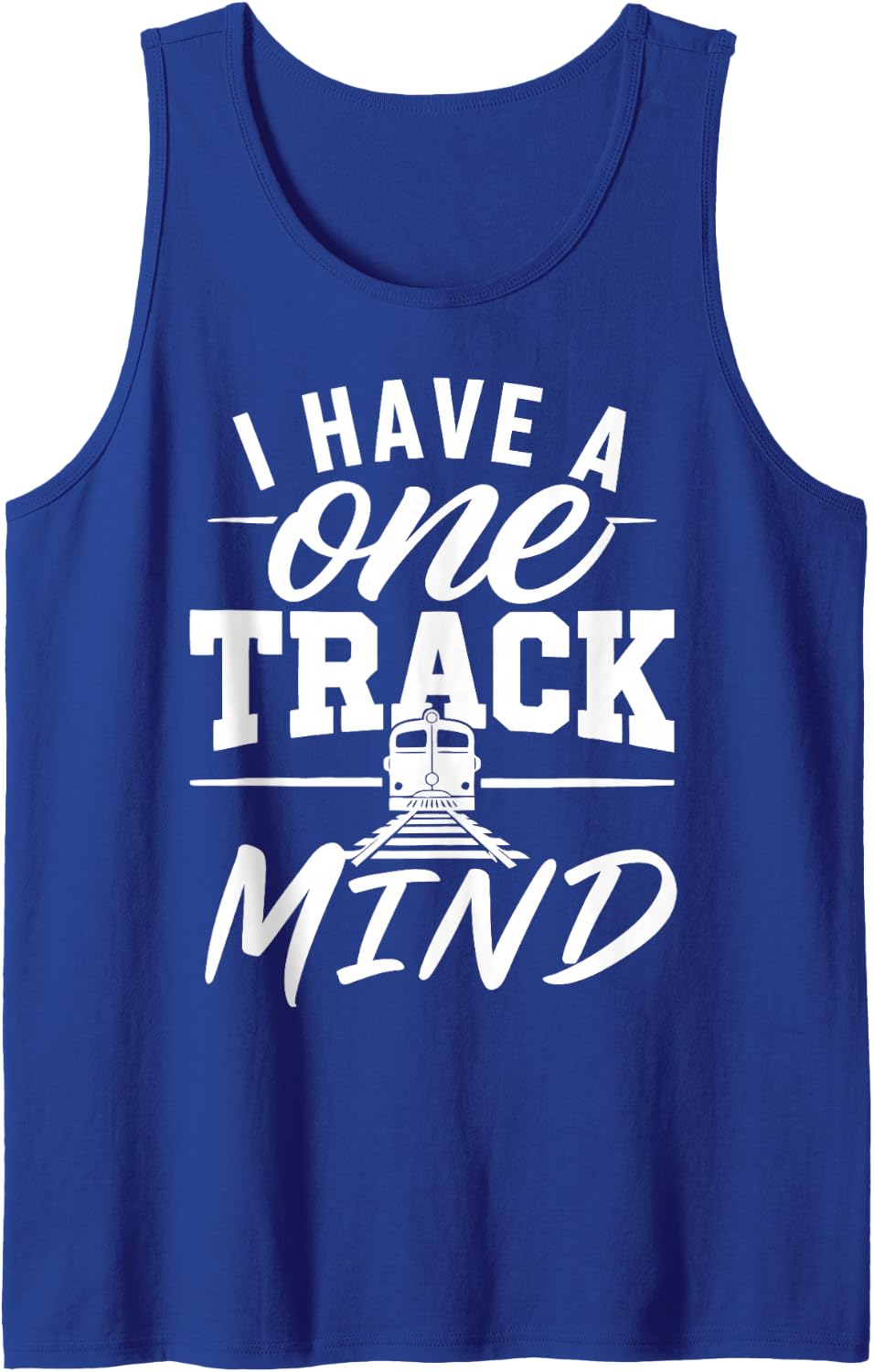 Model Railway Hobby Train Collector Humor Railroad Sleeveless Tank Top - Royal Blue