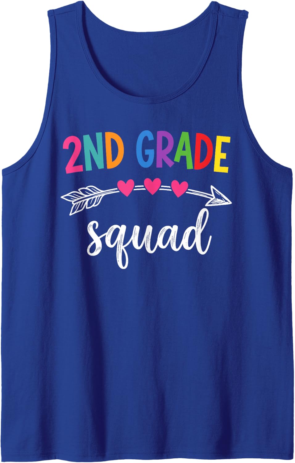 2nd Grade Squad First Grade Back to School Teacher Student Sleeveless Tank Top - Royal Blue