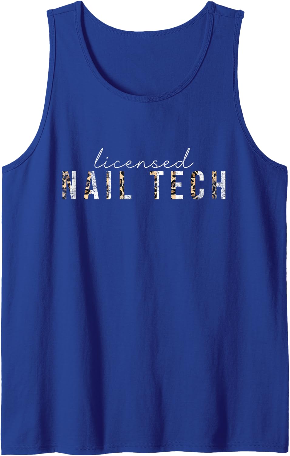 Vintage Licensed Nail Tech Nail Technician Nail Tech Sleeveless Tank Top - Royal Blue