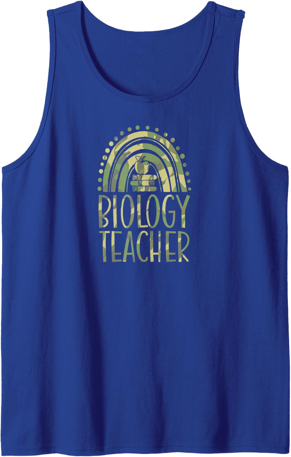Biology Teacher Bohemian Rainbow Wholesome Aesthetic Sleeveless Tank Top - Royal Blue