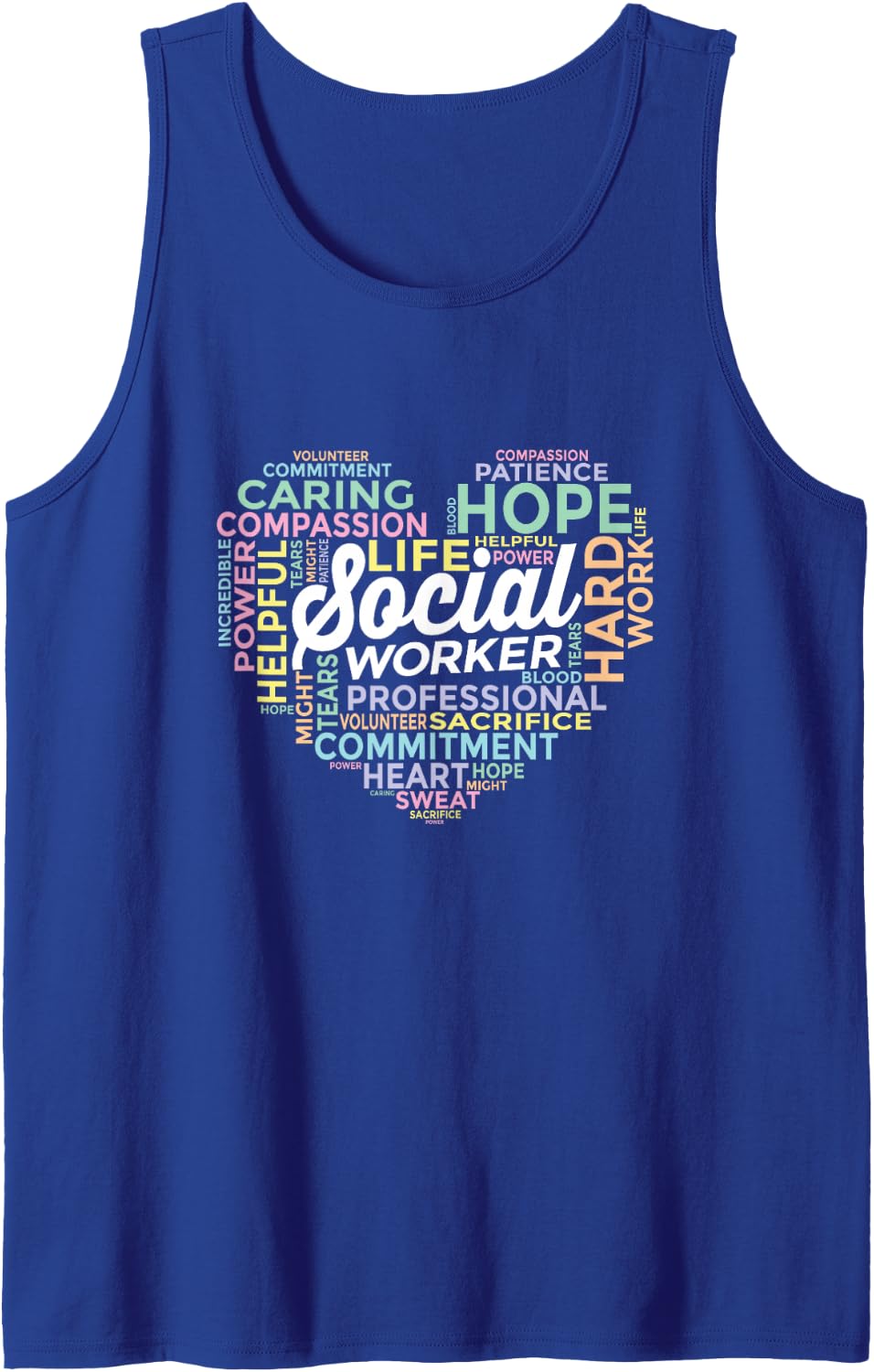 Social Worker Public Servant Sleeveless Tank Top - Royal Blue