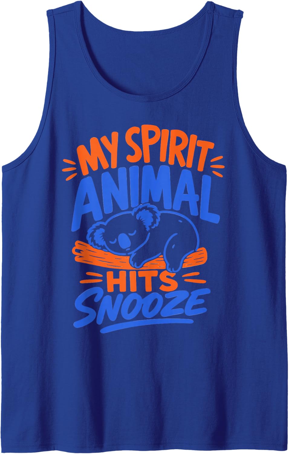 Koala Lover Naps Sleep Sleeveless Tank Top - Royal Blue