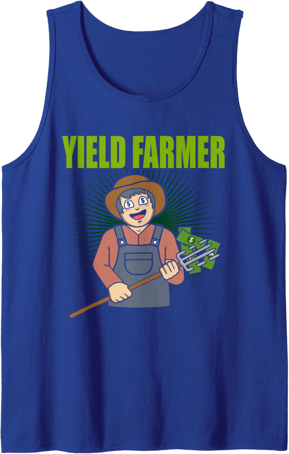 Yield Farmer DeFi Decentralized Finance Sleeveless Tank Top - Royal Blue