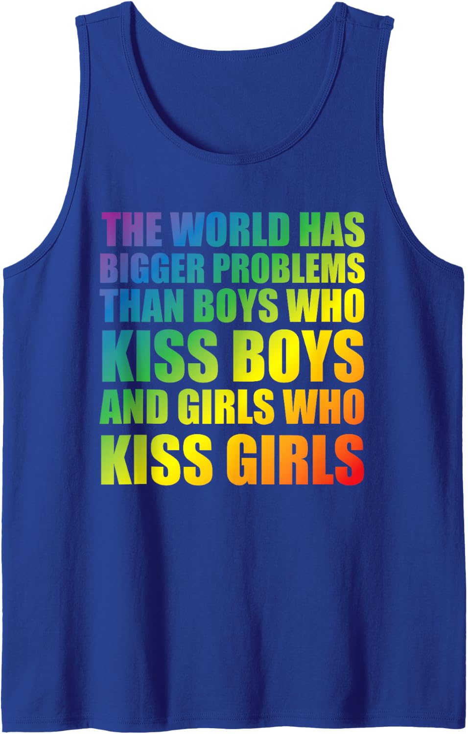 Bigger Problems LGBTQ+ Pride Statement Queer Gay CSD Party Tank Top - Royal Blue