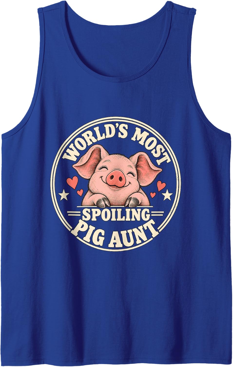 Pig Aunt World's Most Spoiling Pig Aunt Sleeveless Tank Top - Royal Blue