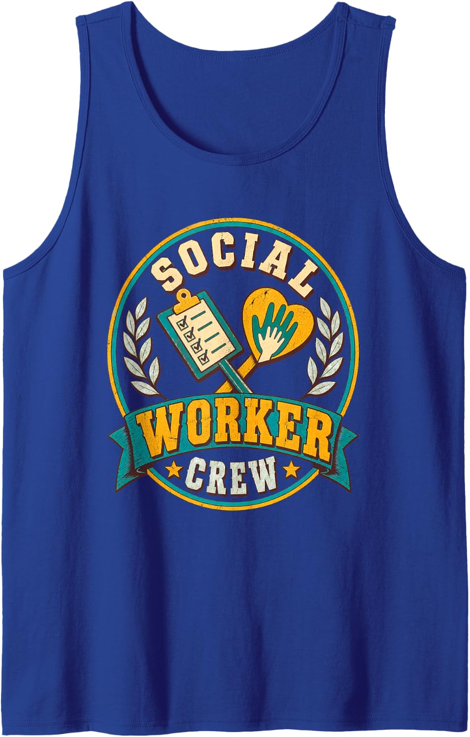 Social Worker Crew Social Work Social Workers School Social Sleeveless Tank Top - Royal Blue