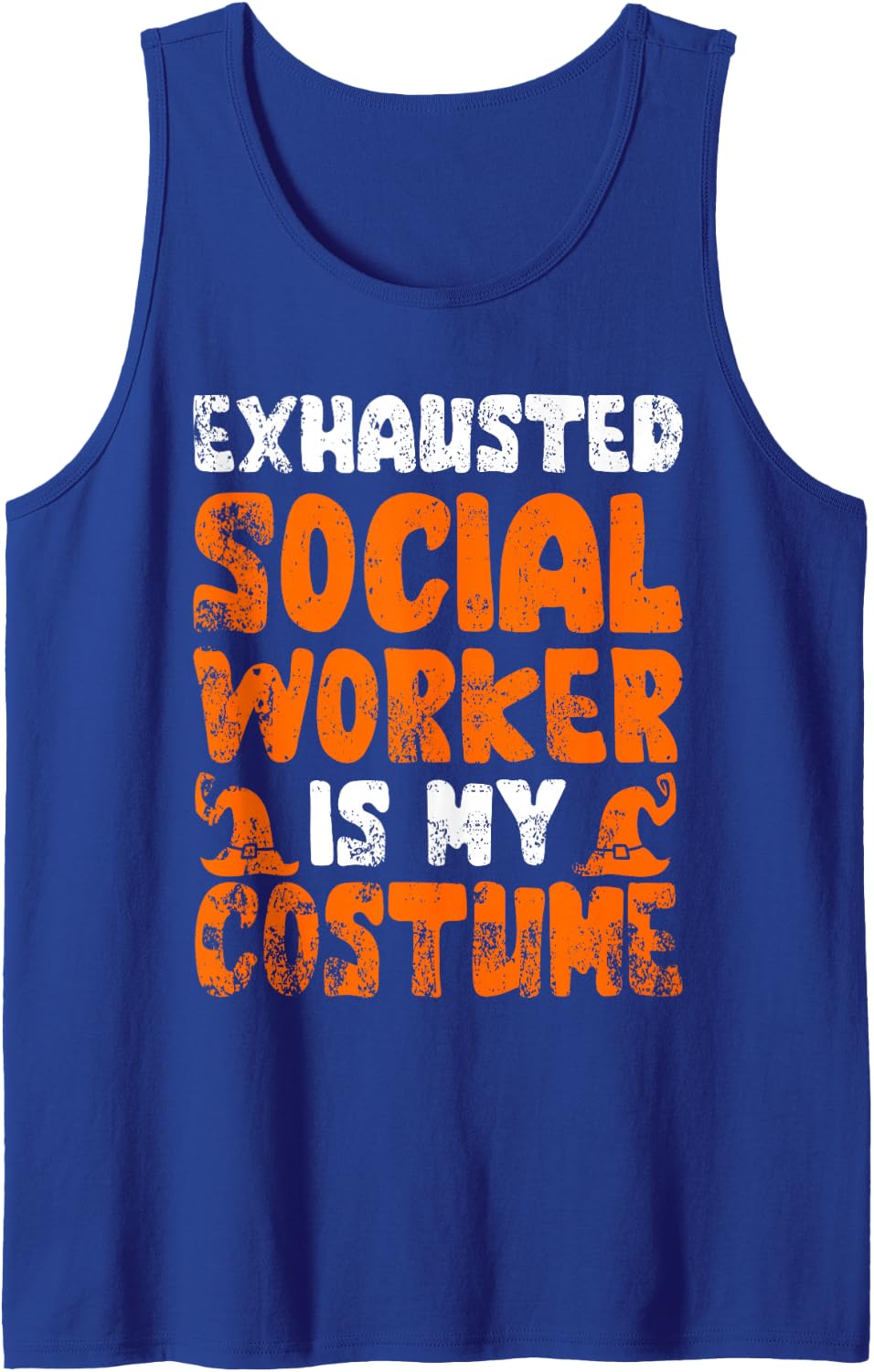 Social Worker Halloween Funny Social Work Costume Sleeveless Tank Top - Royal Blue