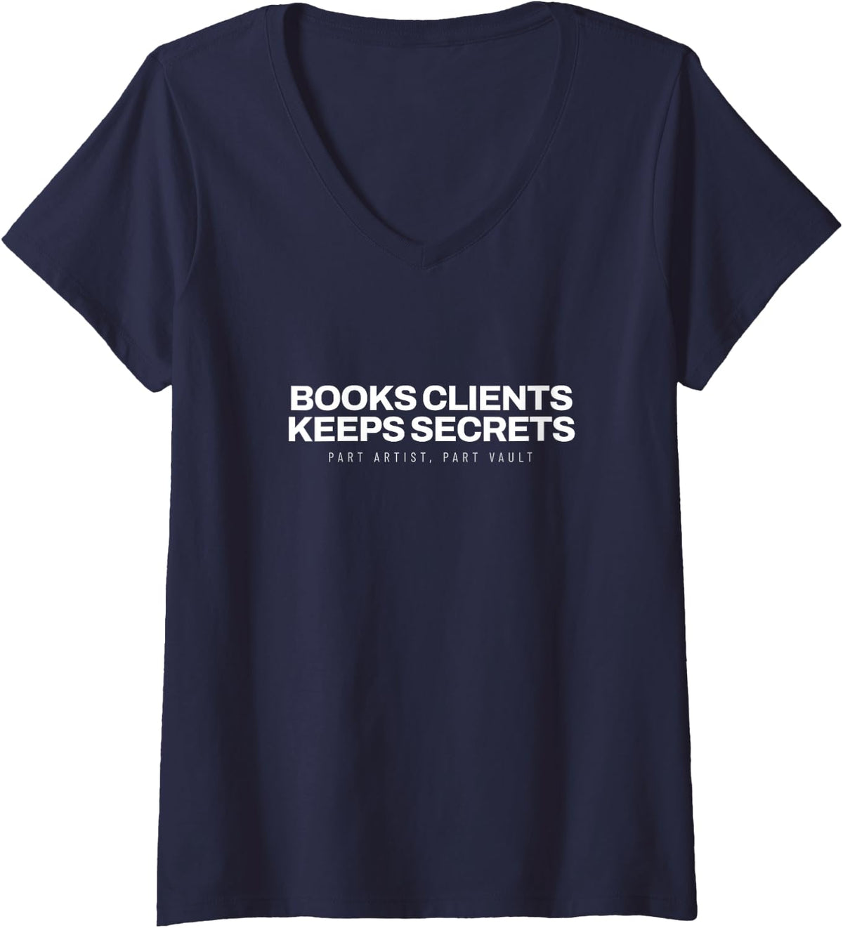 Women's Nail Tech Nails Done Nail Salon Manicure Manicurist Nail Art V-Neck T-Shirt - Navy Blue