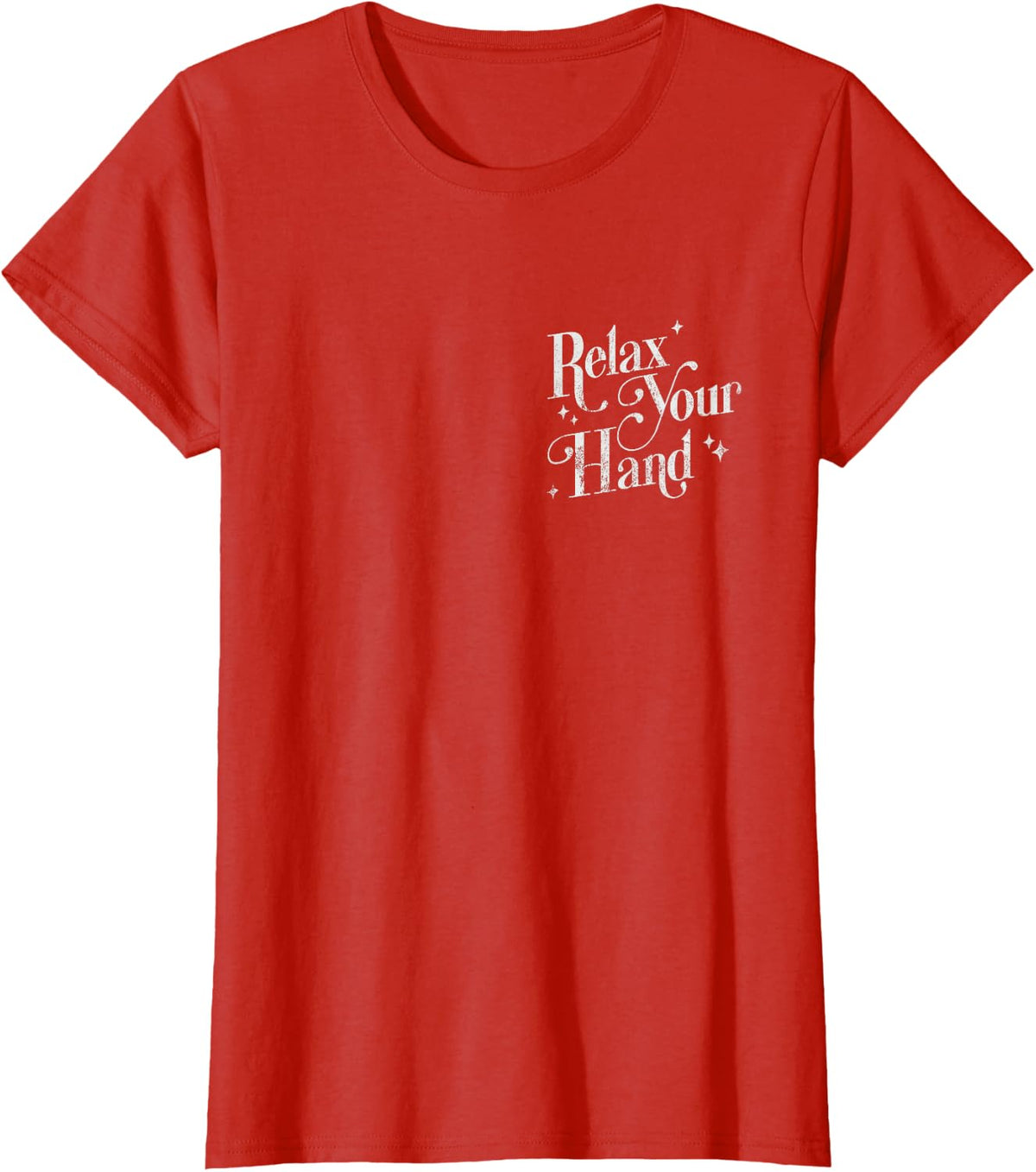 Relax Your Hand Pocket Nail Salon Nail Technician Nail Tech T-Shirt - Red